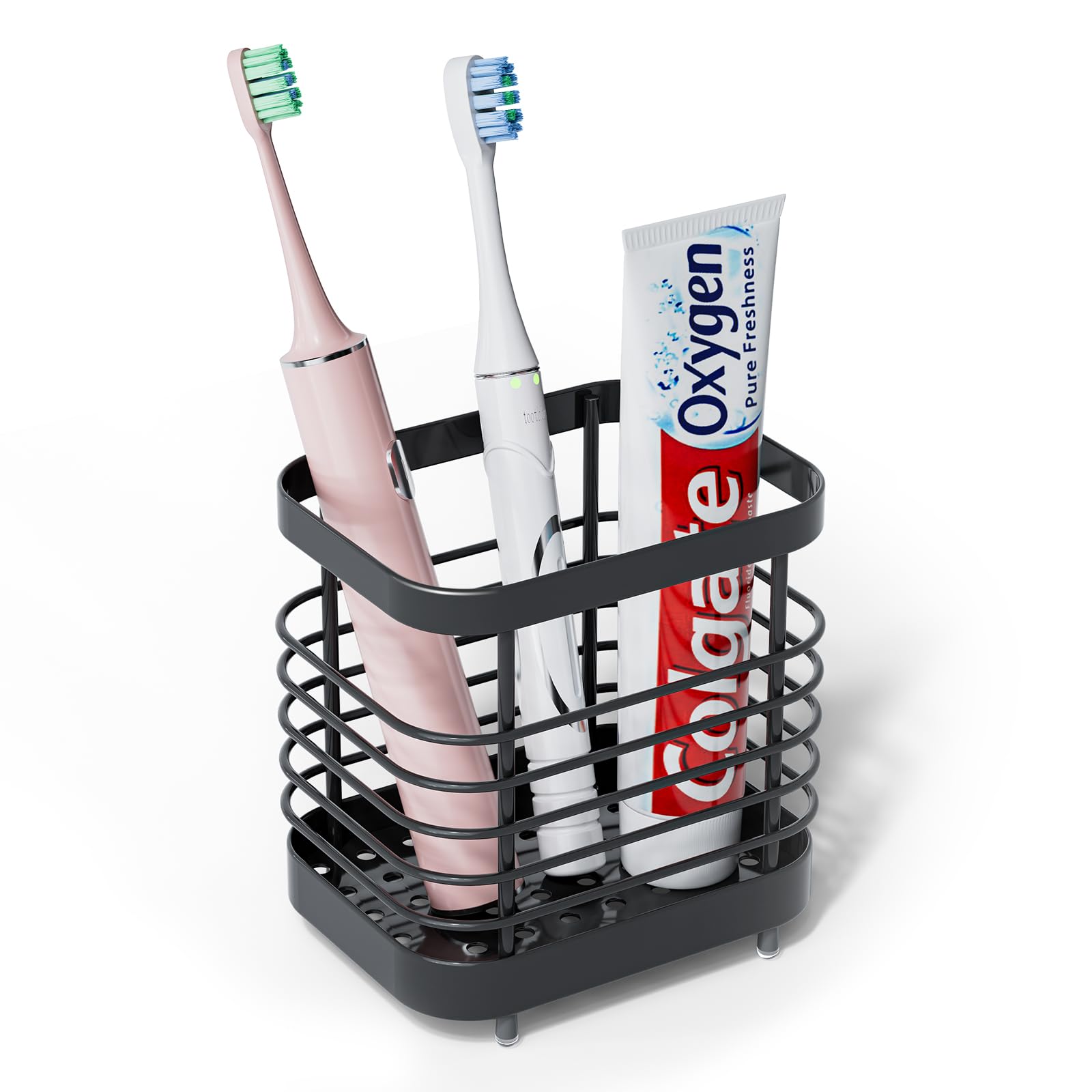 Toothbrush Holders For Bathroom - Sgokuno Stainless Steel Toothbrush Holder Wall Toothpaste Holder Shower Razor Holder Toothbrus