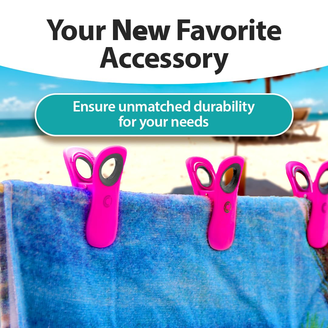 Core Clips - Beach Towel Clips, 3    Stainless Steel Beach Towel Clips With 2.5    Opening, Beach Towel Clips For Pool Chairs An