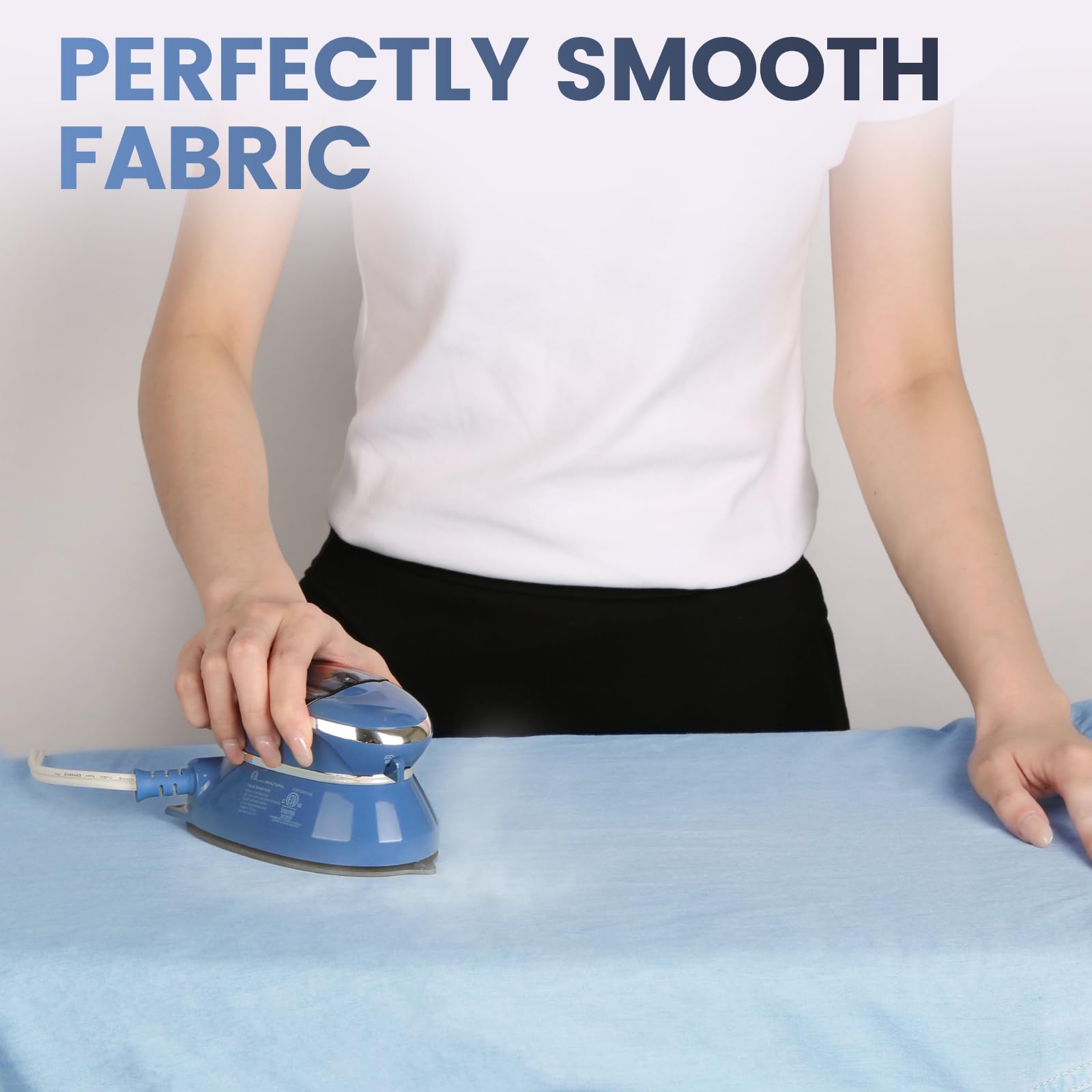 Beautural Mini Travel Steam Iron For Clothes With Dual Voltage, Non-Stick Soleplate, One Temperature Technology, Detachable Wate