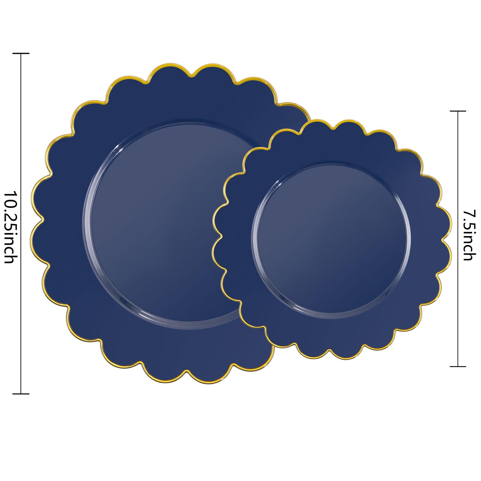 Liyh 60Pcs Black Plastic Plates,Black Disposable Plates,Clear Plastic Plates,Black Paper Plates,Black Charger Plates,Plastic Pla