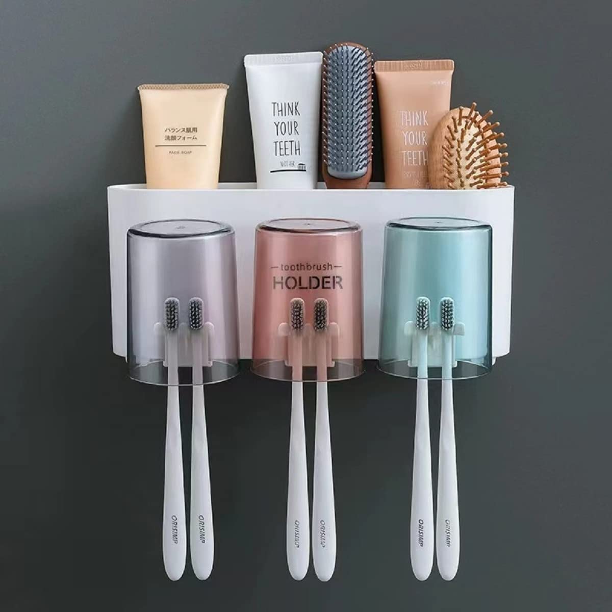 Srxes Toothbrush Holder Wall Mounted, Tooth Brushes Holder, Toothbrush Holders for Bathroom, Brush Holder for Bathroom Wall Moun