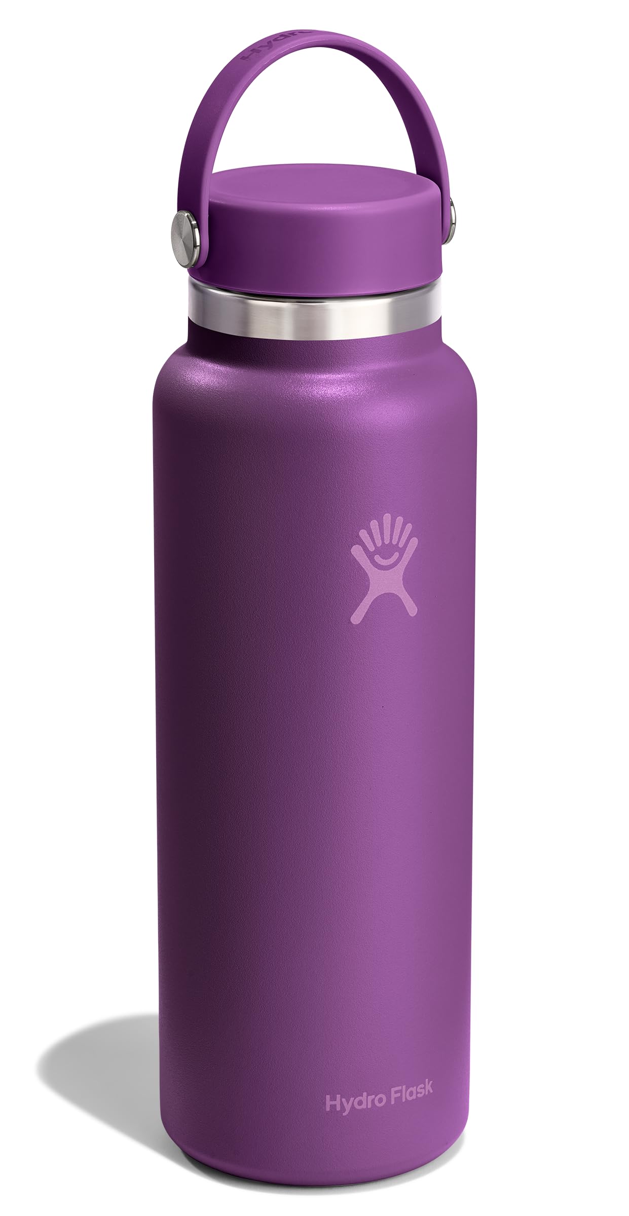 Hydro Flask Water Bottle - Insulated Stainless Steel - Wide Mouth Flex Lid, Non Spill, Leakproof and Refillable in 40 Oz Beachpl