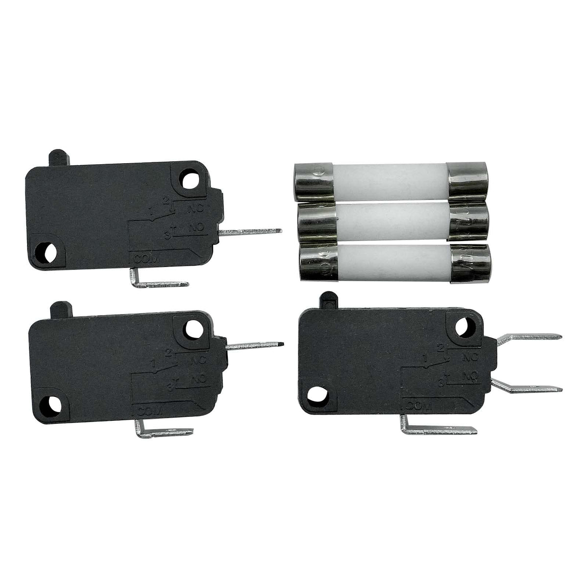 3B73362F & Wb24X830 & W10727360 Microwave Oven Door Micro Switch And Slow-Blow Ceramic Fuses Compatible With Starion Microwave O