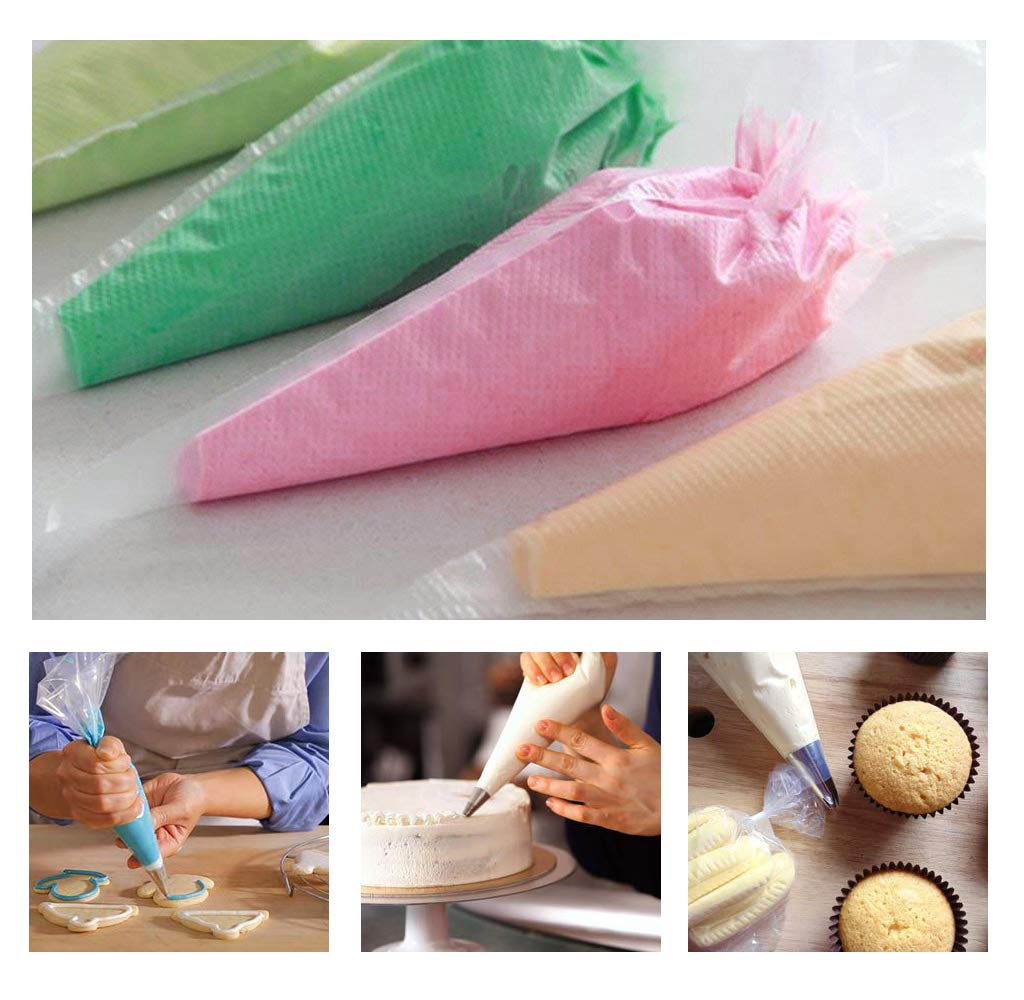 Dadam Pastry Piping Bags Set Of 100 - Disposable Cake Decorating Bags - Thickened Icing Piping Bag Cake Cupcake Decorating Bags