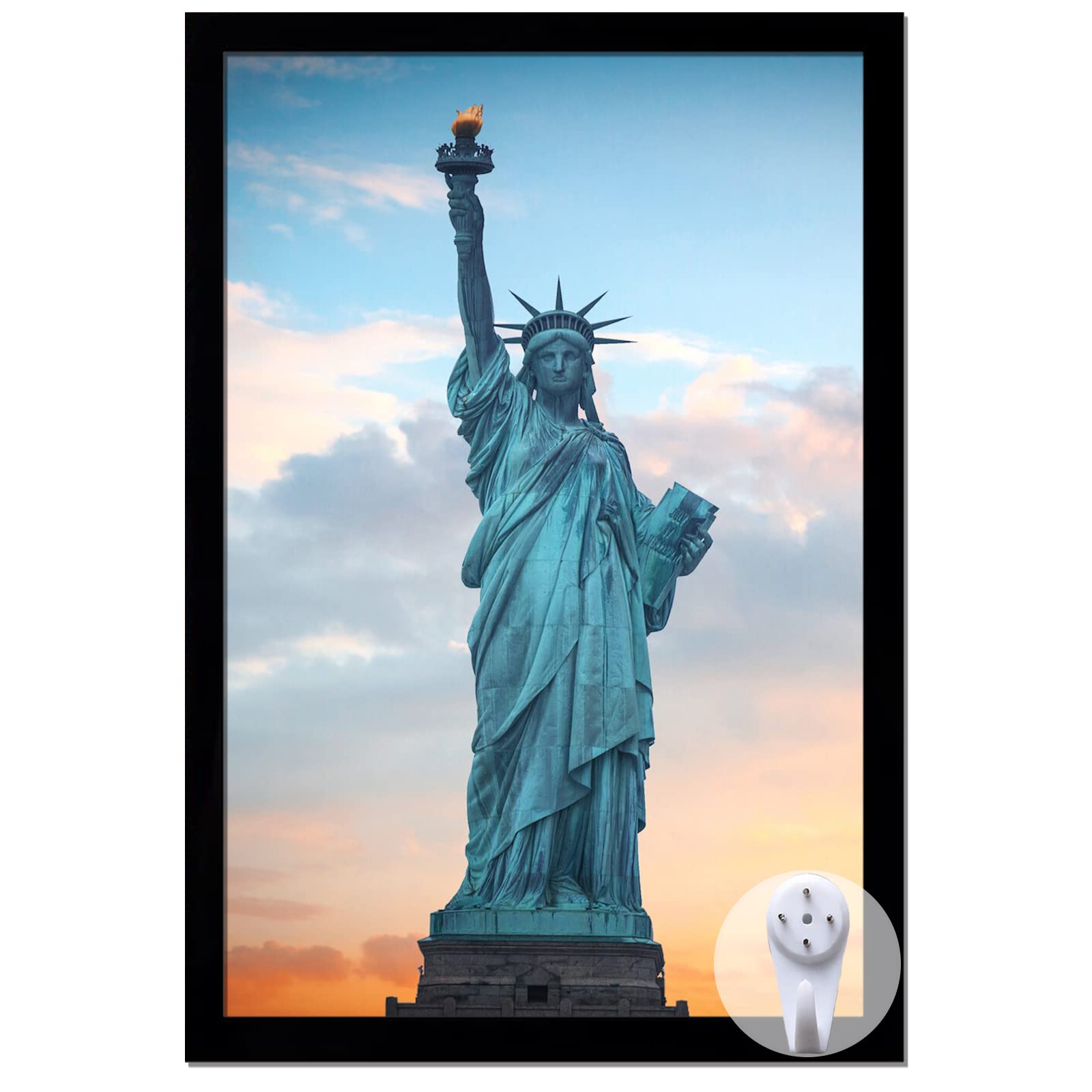 OMAIGAR 8x12 Picture Frame for 8by12 Poster Photo Canvas Certificate Black High Transparent Photo Frame Wall Desktop Horizontal 