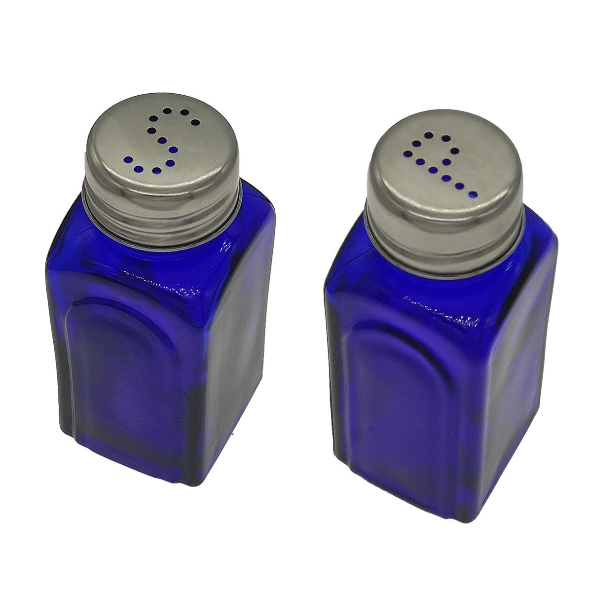 Sunwish Homewares Ritadeshop Retro Glass Salt And Pepper Shakers Set (2, Cobalt Blue)