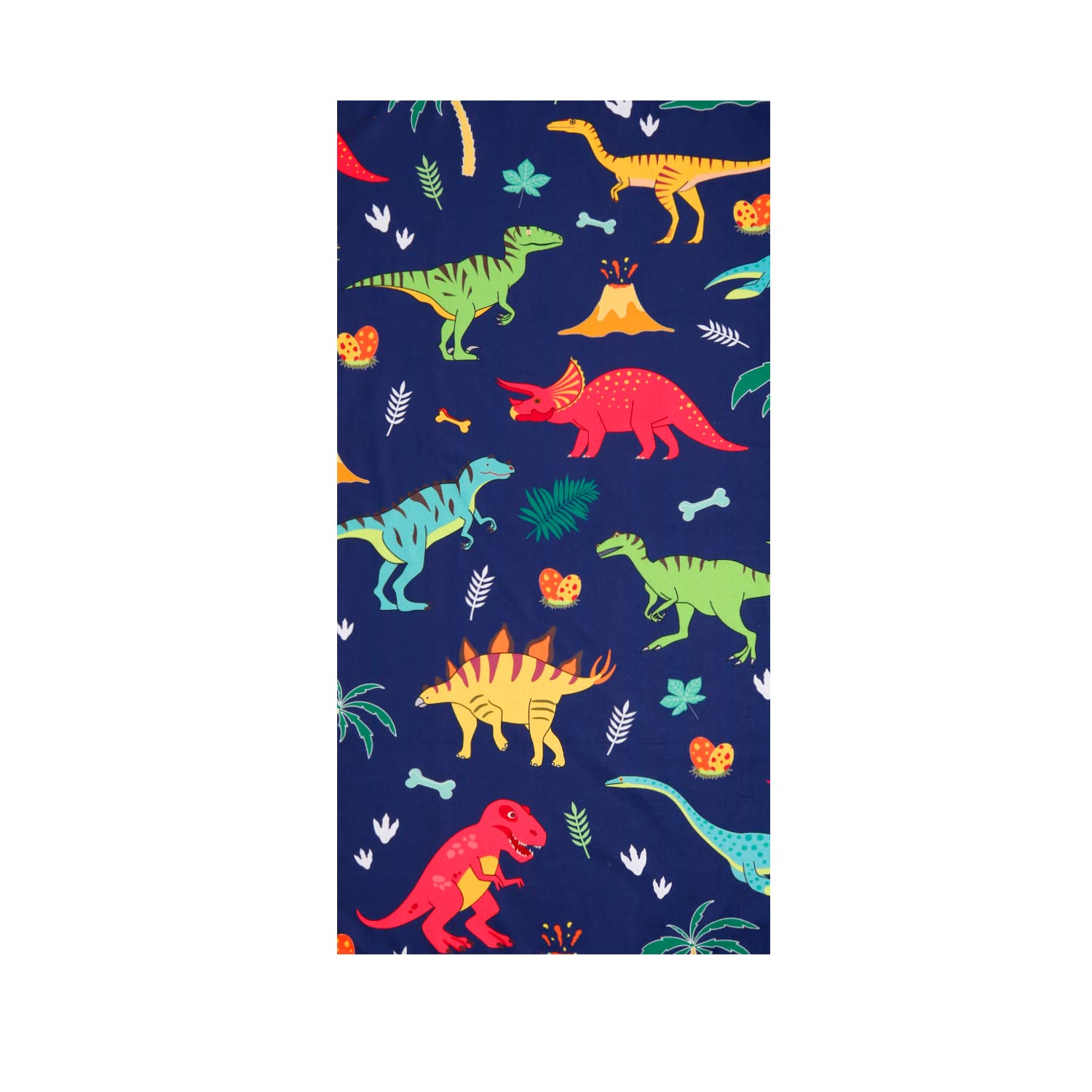 Livilan Dinosaur Beach Towel For Kids, Soft Microfiber 24'' X 48'', Quick Dry, Sand Free, Perfect For Boys Bath, Pool, Travel, D