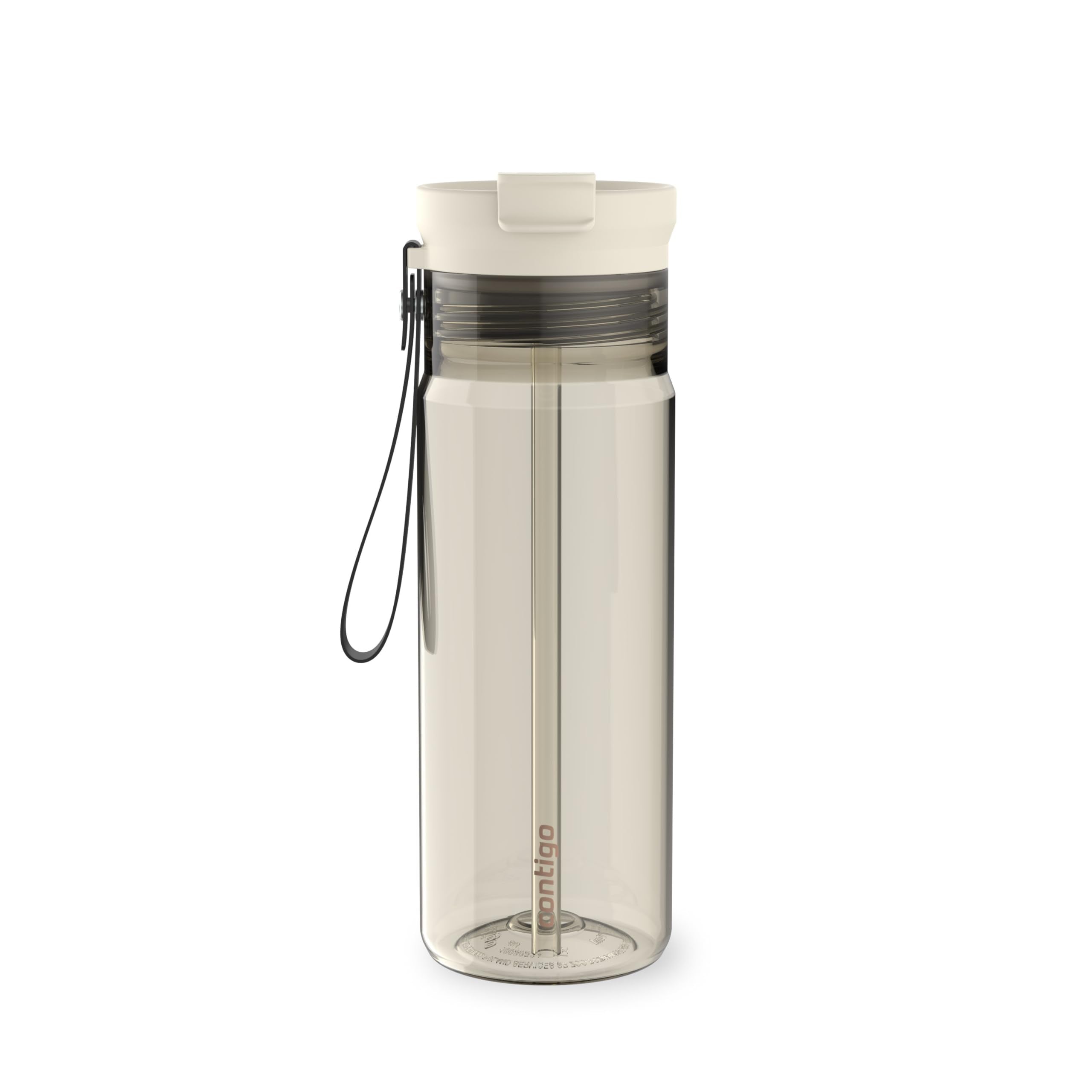 Contigo DualSip 24 oz Tritan Plastic Water Bottle with Carry Strap & 2-in-1 Leakproof Lid (Straw or Spout), BPA-Free, Dishwasher