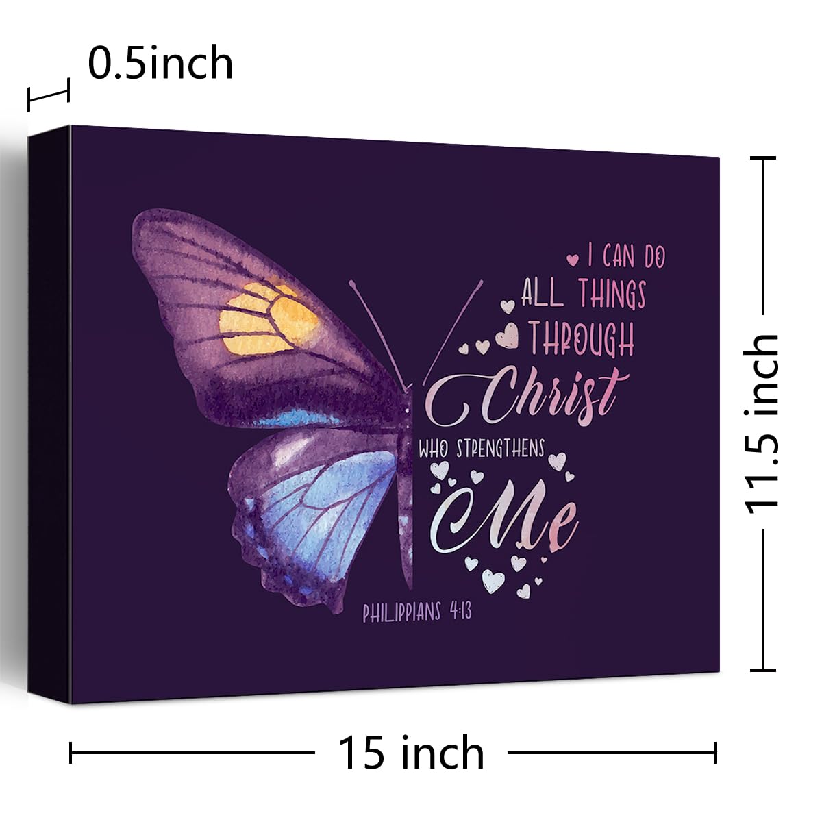 Inspirational Christian Wall Decor,I Can Do All Things Through Christ Who Strengthens Me Philippians 4:13 Bible Verses Canvas Po