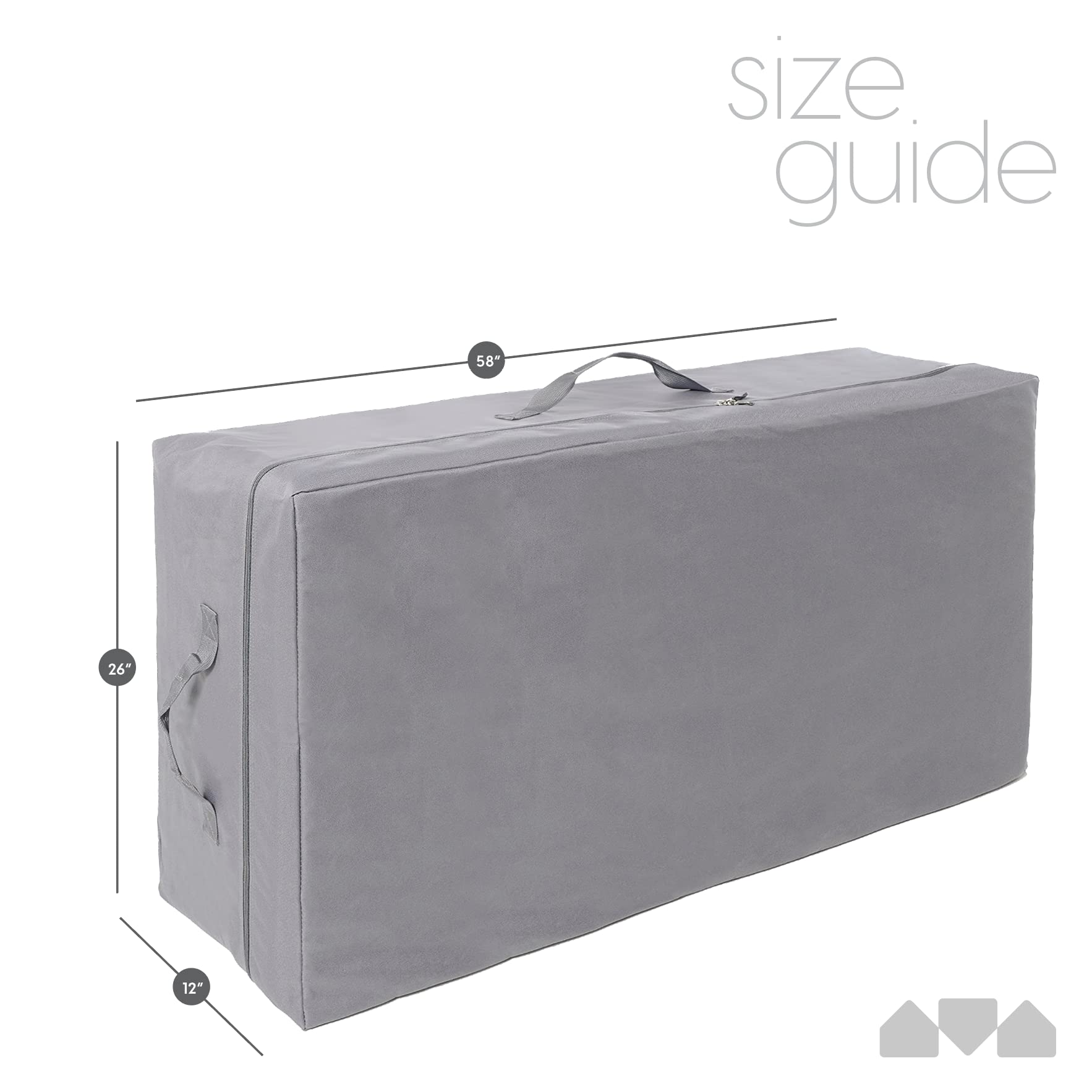 Milliard Carry Case Tri-Fold Mattress 4 Inch Queen 78'' X 38'' X 4'' Mattress (Does Not Fit 6 Inch) Carry Case Size: 58'' X 26''