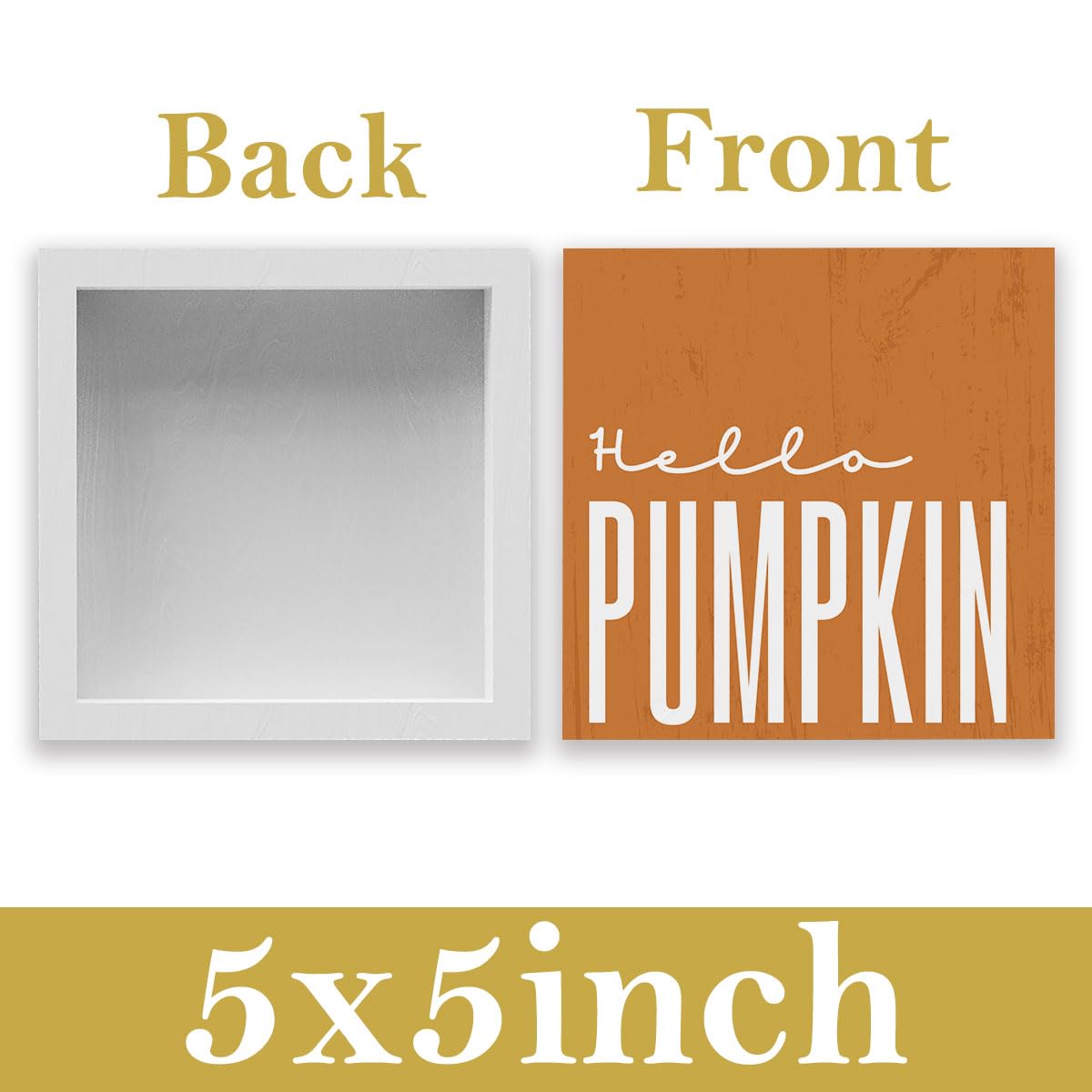 Rustic Hello Pumpkins Sign Fall Decorations for Home Office Indoor Fall Desk Decor for Bathroom Bedroom Autumn Thansgiving Decor