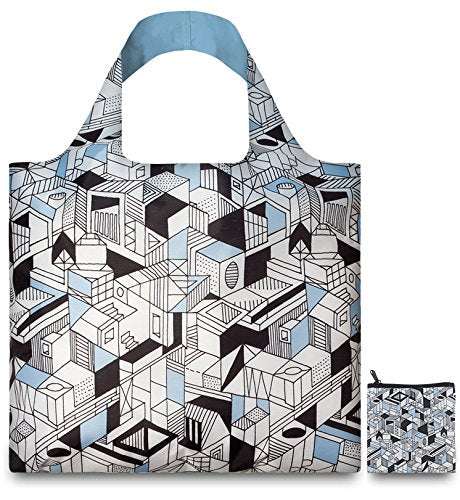 Loqi Pen Art City Reusable Shopping Bag, Multicolor