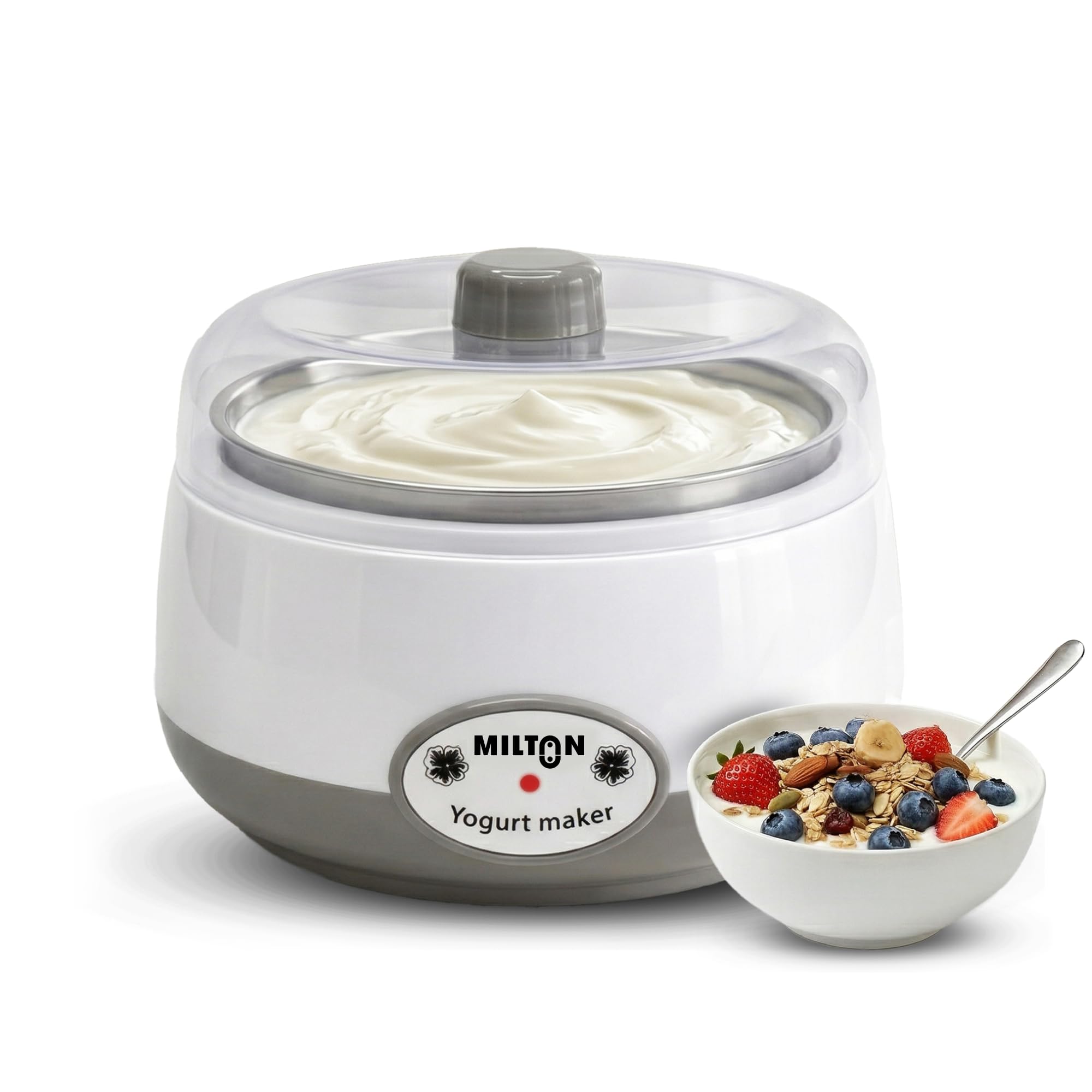 Milton Turbo Yogurt Maker Machine | Automatic With OneTouch Operation | Electric Yogurt Maker | Make Thick, Creamy Curd & Yogur