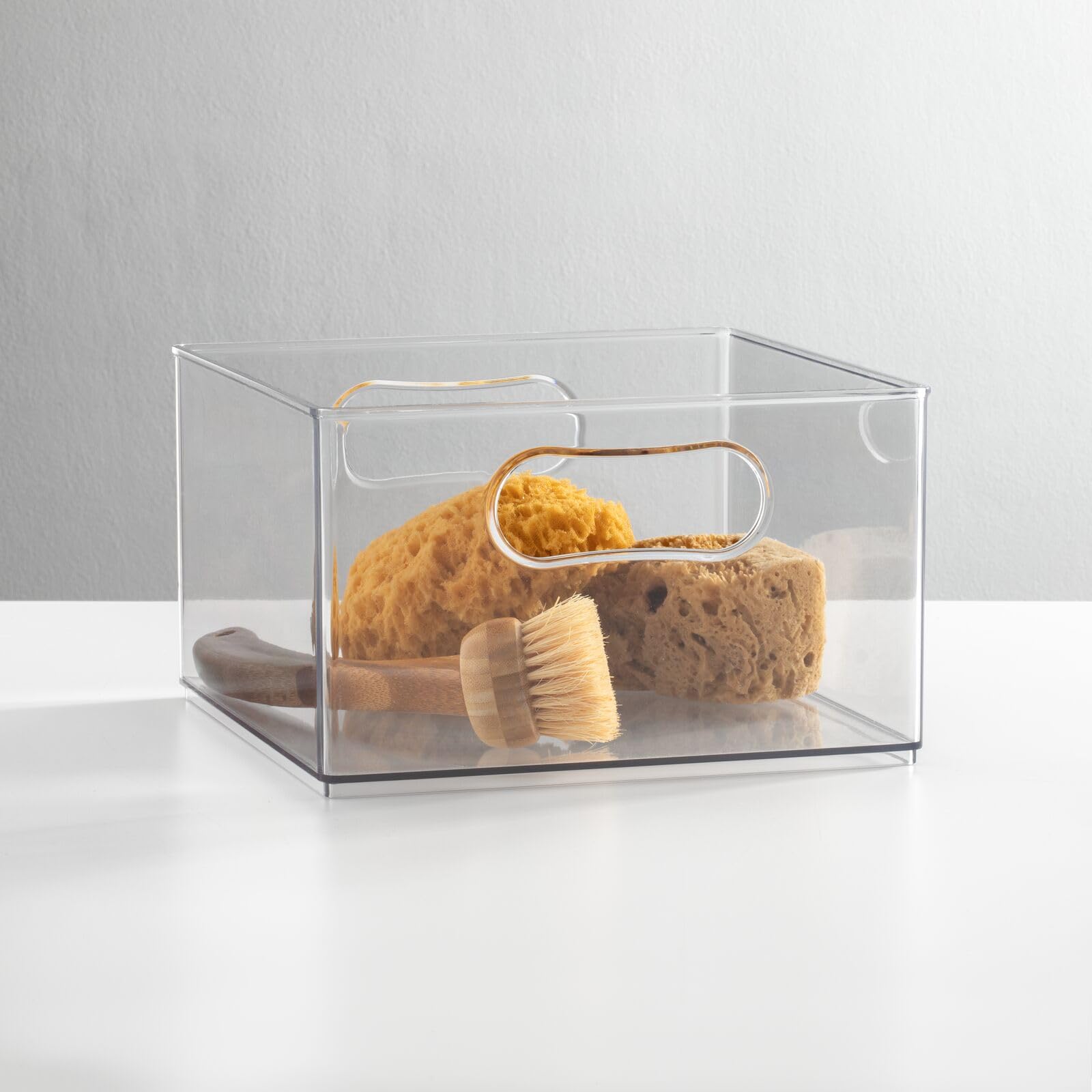 Mdesign Deep Plastic Stackable Storage Organizer Container Bin, Bath And Shower Organization For Cabinet, Cupboard, Shelves, Cou