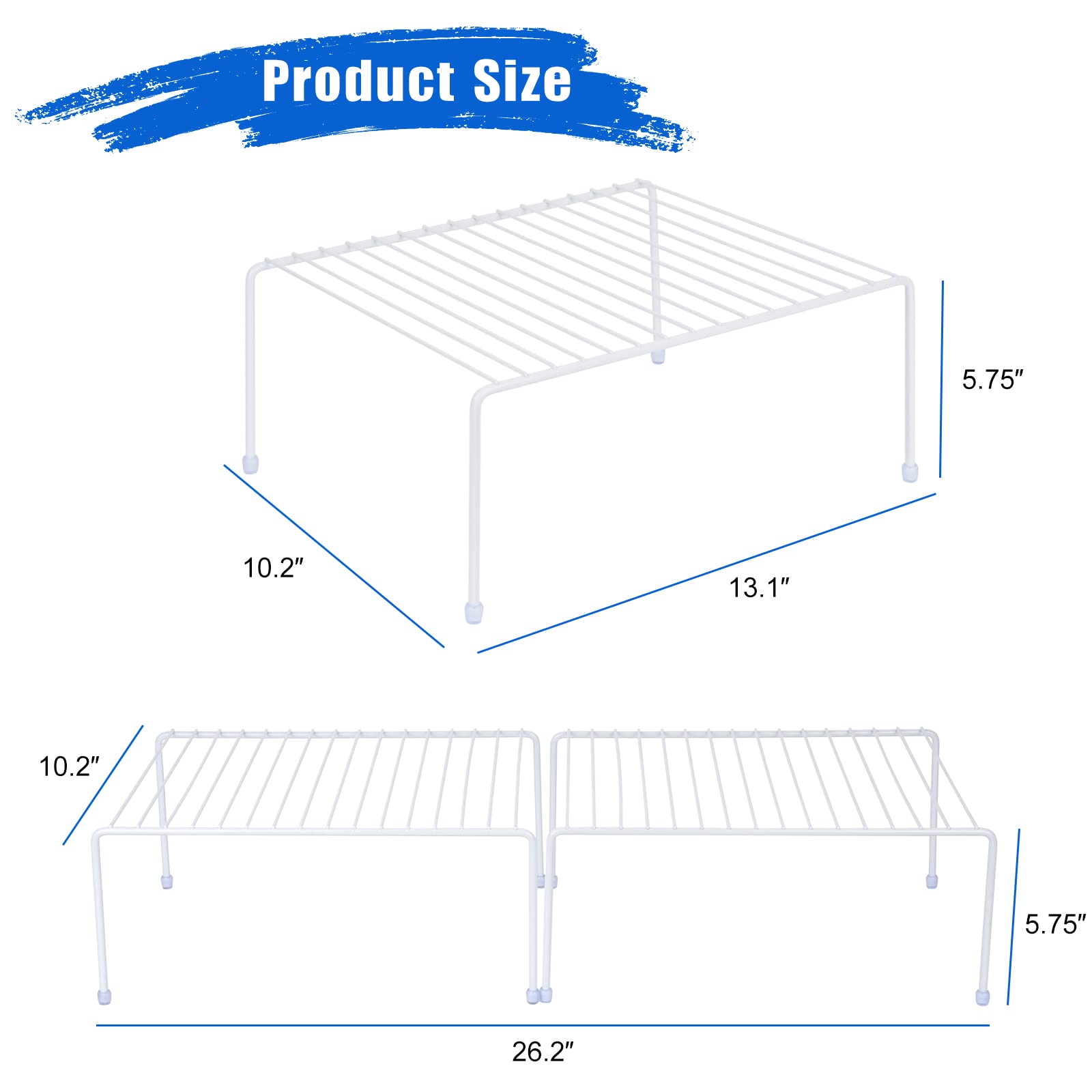 Medium (13.1 X 10.2 Inch) Cabinet Storage Shelf Rack , Kitchen Shelves,Kitchen Counter And Cabinet Shelf, Storage Rack Organizer