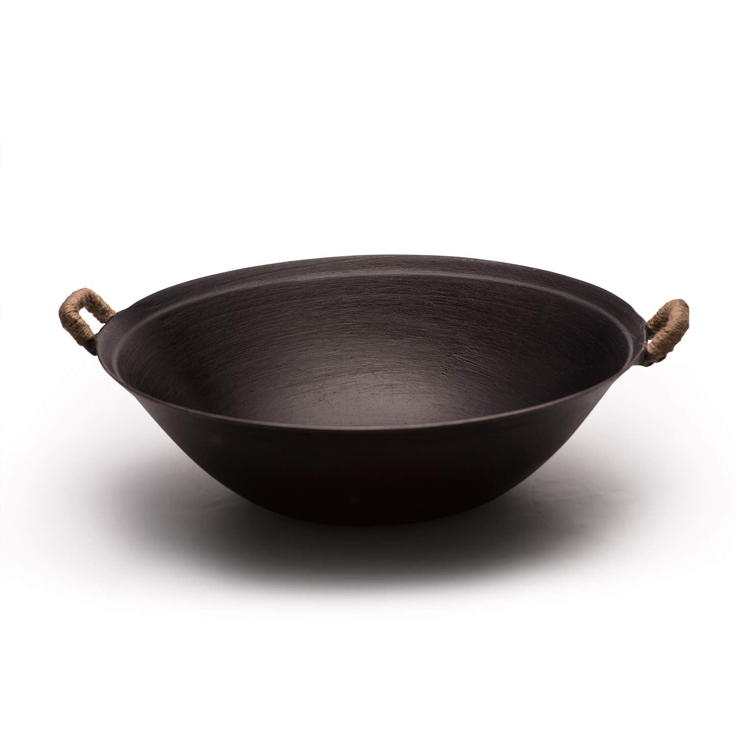 ??? Zhensanhuan Handmade Cast Iron Wok No Coating No Painting Healthy, Flat Bottom, Induction Suitable (36Cm (14.2Inches))