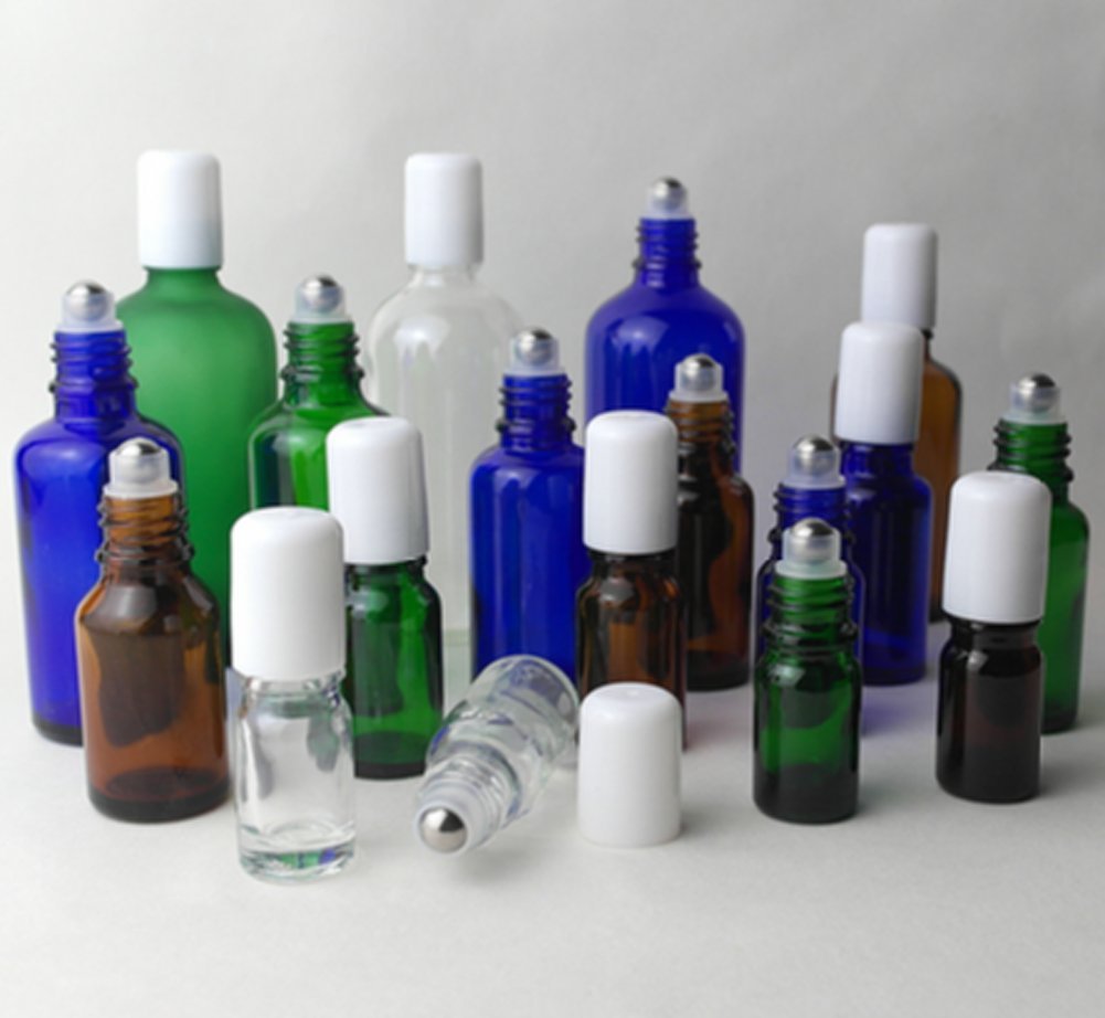 3Pcs 30Ml Brown Glass Empty Roll On Bottles Essential Oil Perfume Roller Bottles With Stainless Steel Roller Balls For Essential