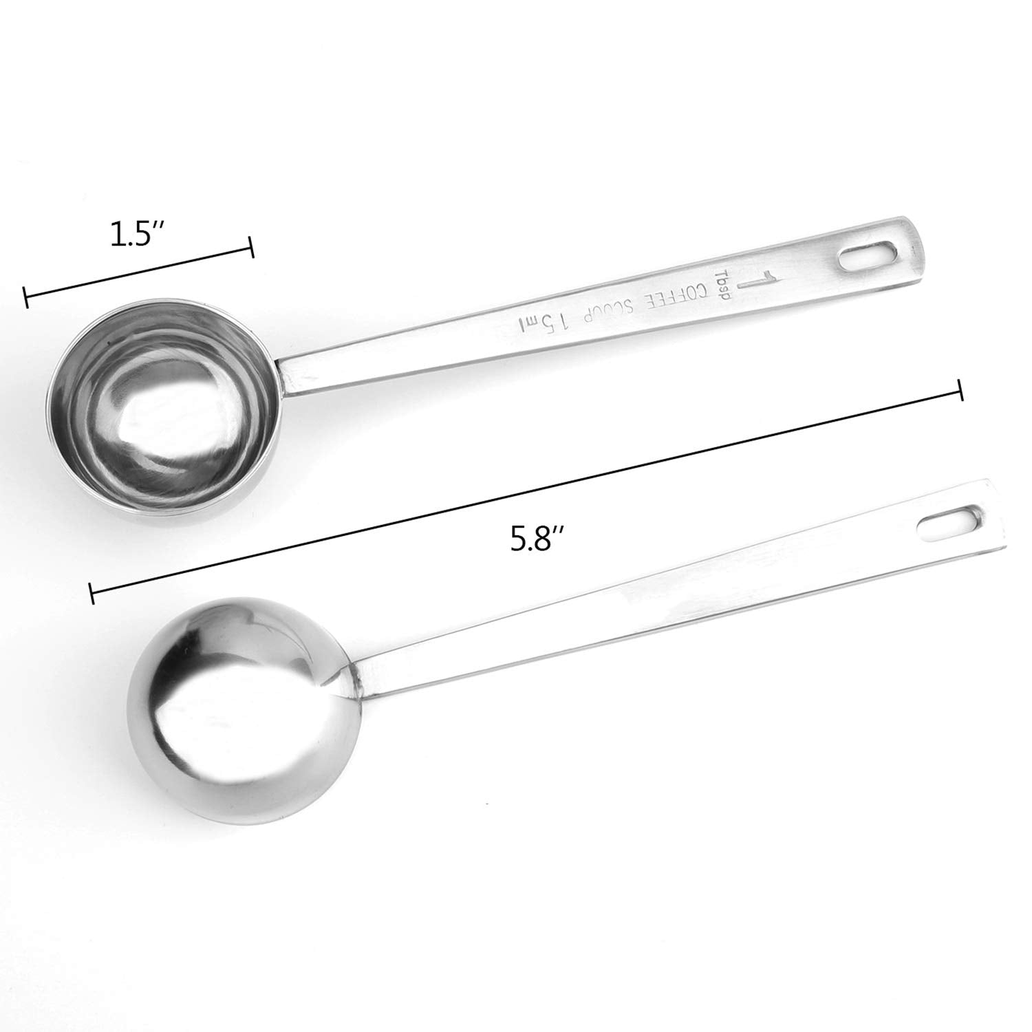 Hedume 9 Pack Coffee Scoop, 304 Stainless Steel Coffee Measuring Scoop 1 Tablespoon, Long Handle Spoon For Coffee, Milk Powder,