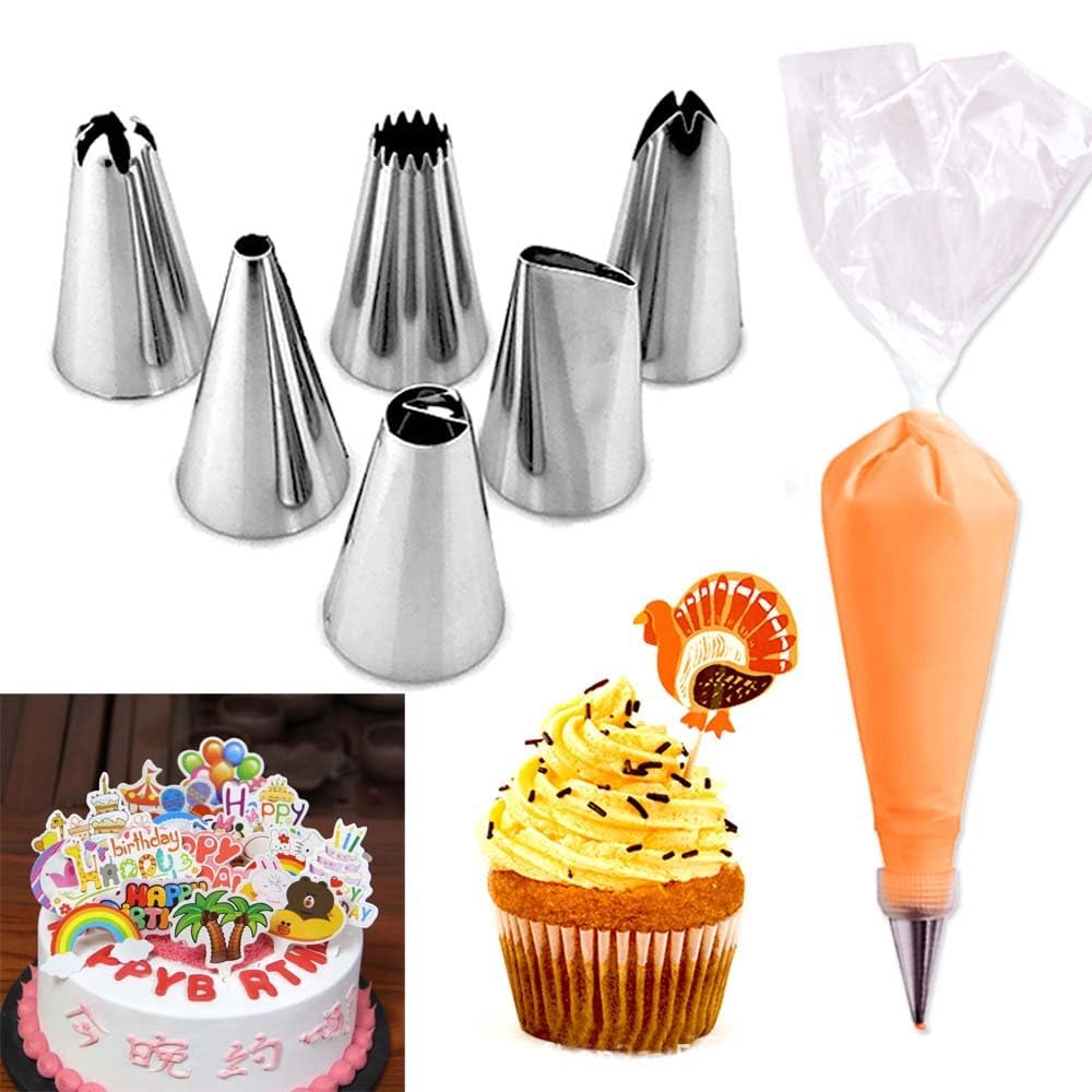 Ruisenlai 260Pcs Cake Pan Set For Baking + Cake Decorating Supplies: 3 Round Non Stick Springform Pan Set (4, 7, 9 Inches), Icin