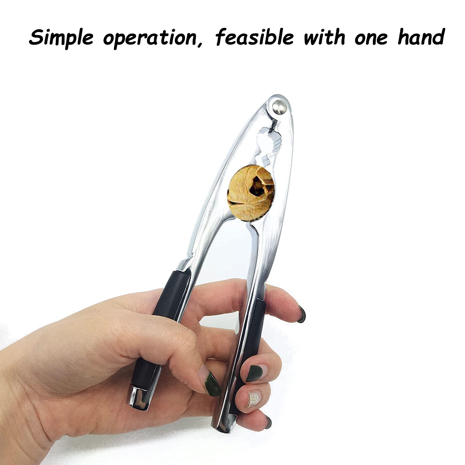 Wafjamf Nut Crackers Heavy Duty Walnut Cracker Plier Opener,Seafood Tool,Non-Slip Handle