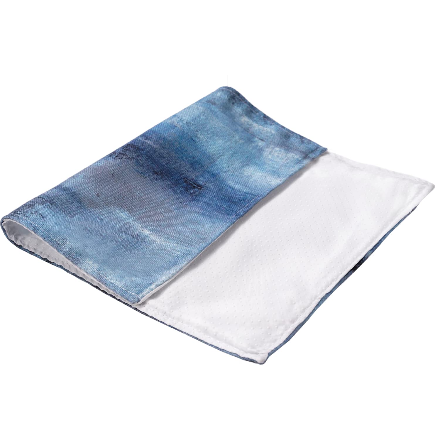 Blue and Grey Placemats Set of 4 Modern Abstract Art Placemats Heat Resistant Non-Slip Artwork Dining Placemats Washable Table Mats for Home Kitchen (Blue and Grey  18''X12'')