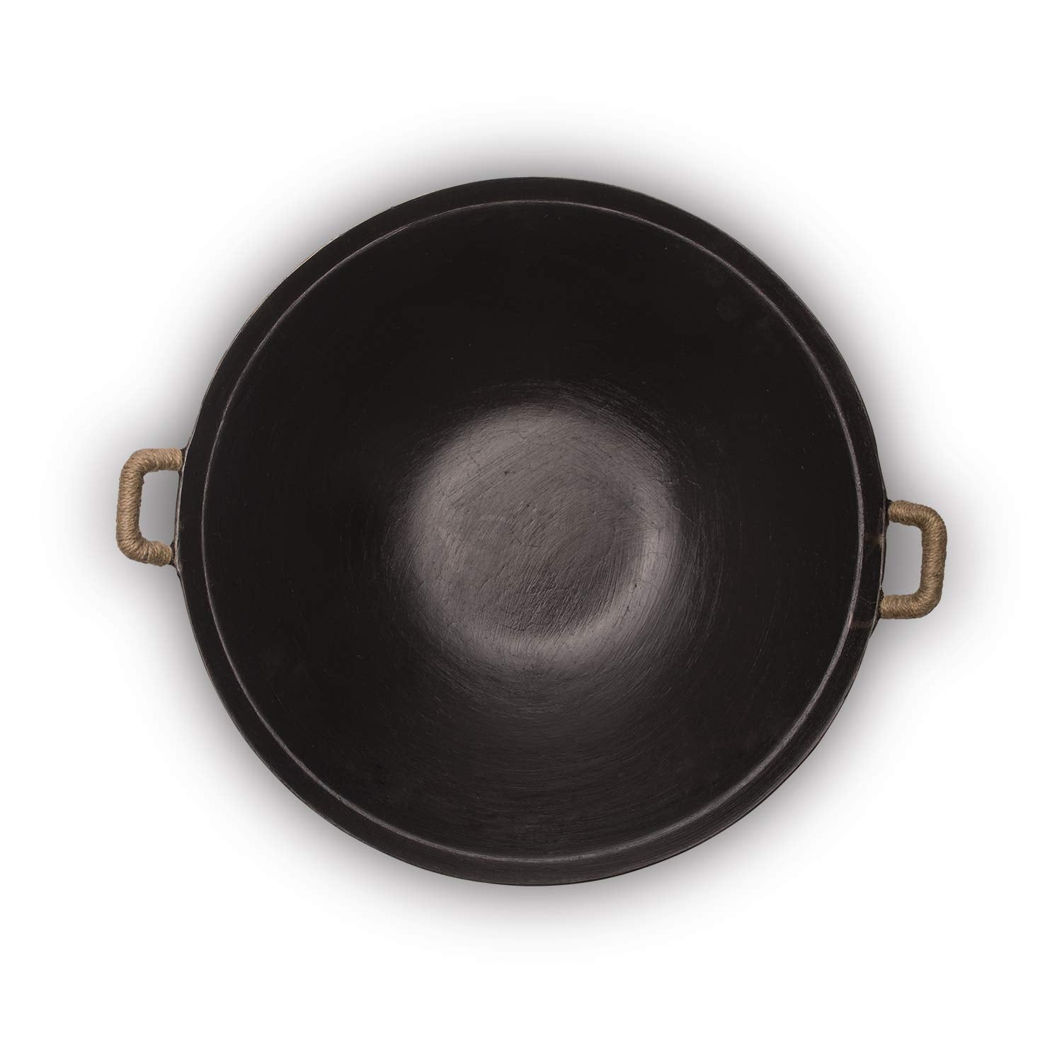 ??? Zhensanhuan Handmade Cast Iron Wok No Coating No Painting Healthy, Flat Bottom, Induction Suitable (32Cm (12.6Inches))