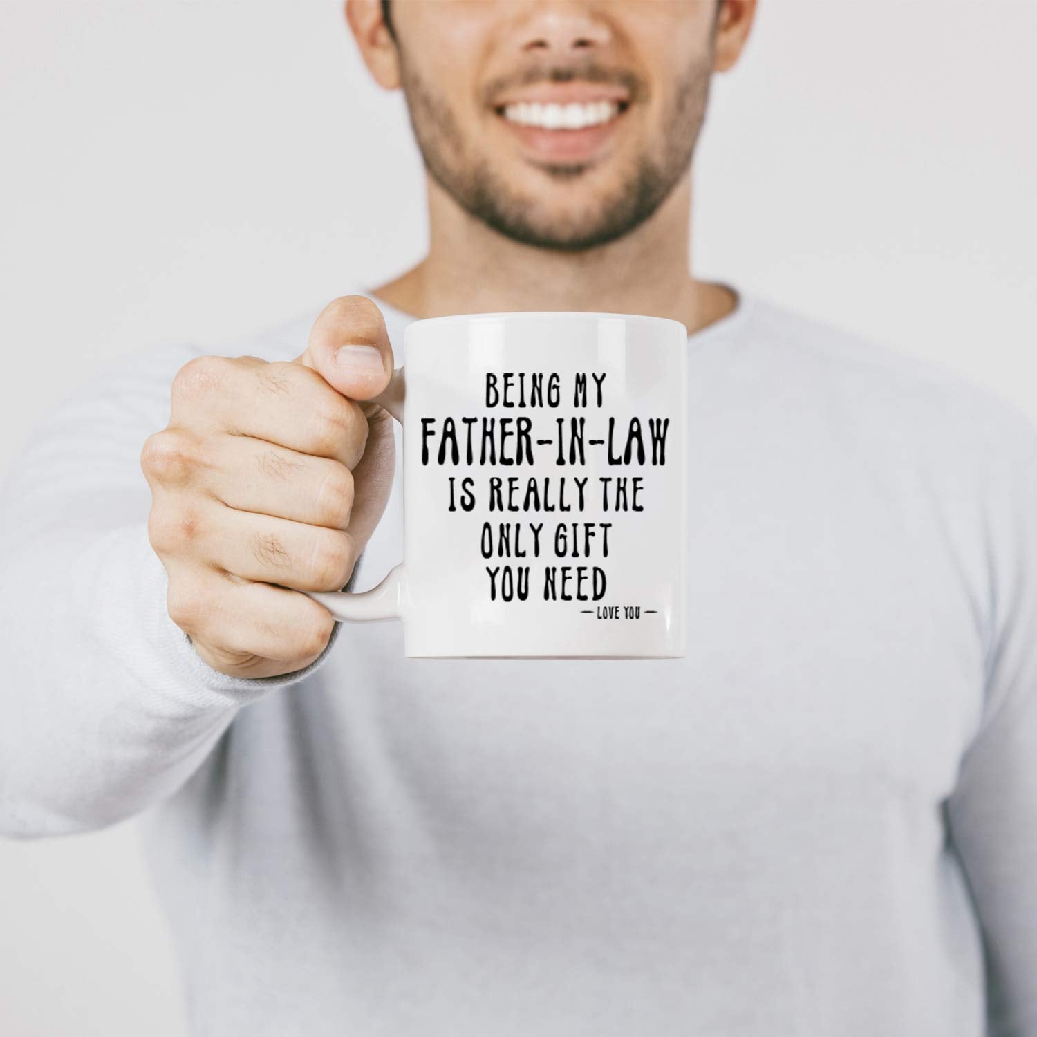 Kropsis Being My Father In Law Is Really The Only You Need Love You Funny Fathers Day Ceramic Coffee Mug White