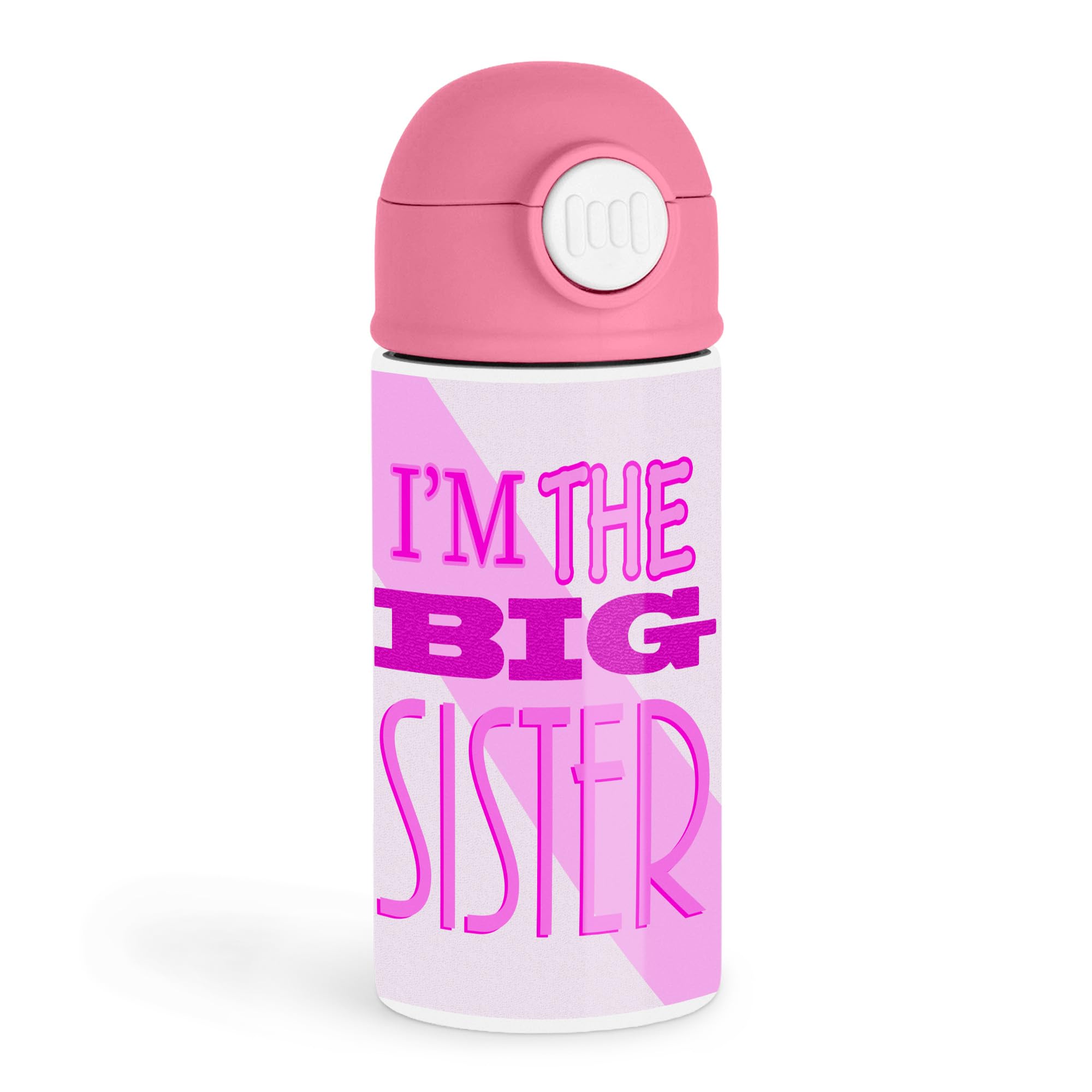 Sweet Big Sisters 12oz Kids Water Bottle Pink  IM THE BIG SISTER  Family Outings, Daily Hydration