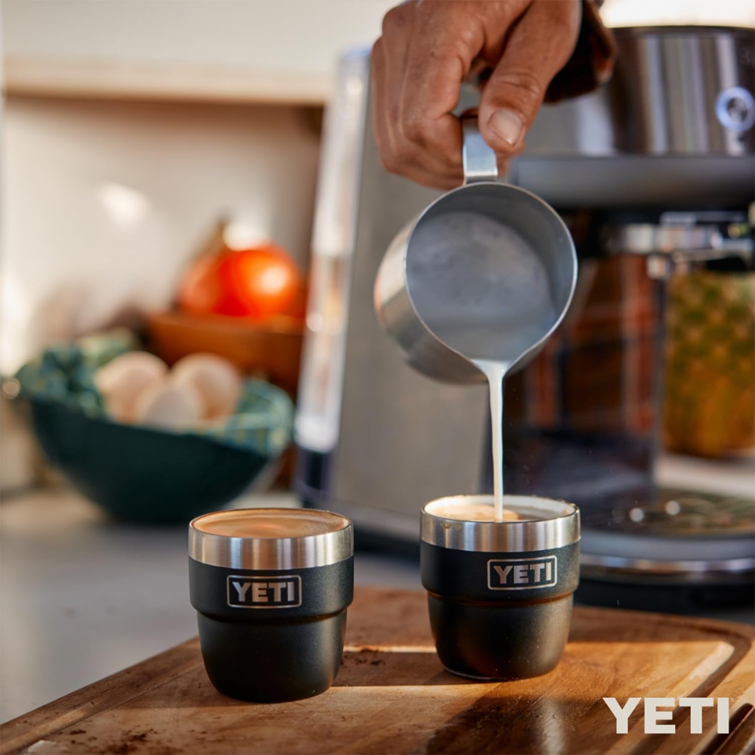 Yeti Rambler 4 Oz Stackable Cup, Stainless Steel, Vacuum Insulated Espresso/Coffee Cup, 2 Pack, Navy