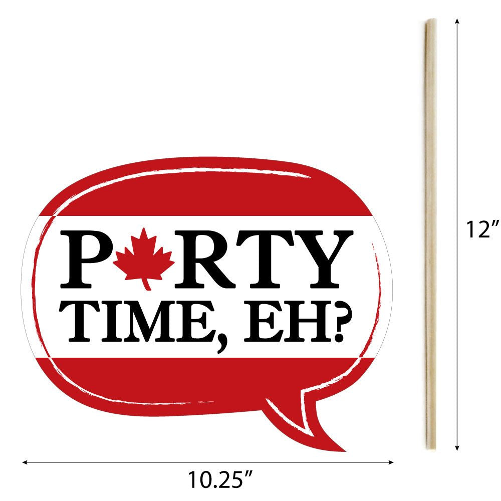 Big Dot Of Happiness Canada Day - Photo Booth Props Kit - 20 Count