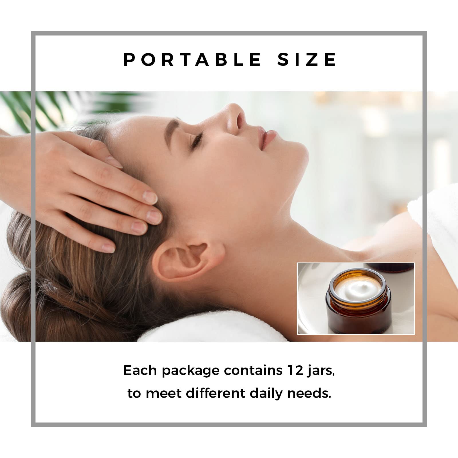 1 Oz Green Round Glass Jars With Gold Lid, Empty Glass Containers With Inner Liners, Refillable Cosmetic Vials For Cream, Lotion