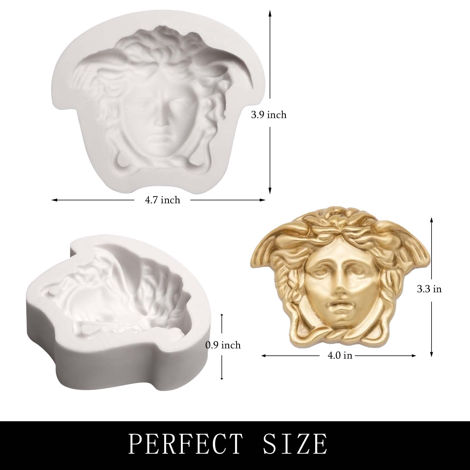 Medusa Fondant Silicone Mold, Mythology Goddess Chocolate Baking Mold, Cartoon Head Craft Decor Mold For Cake Decoration Cupcake