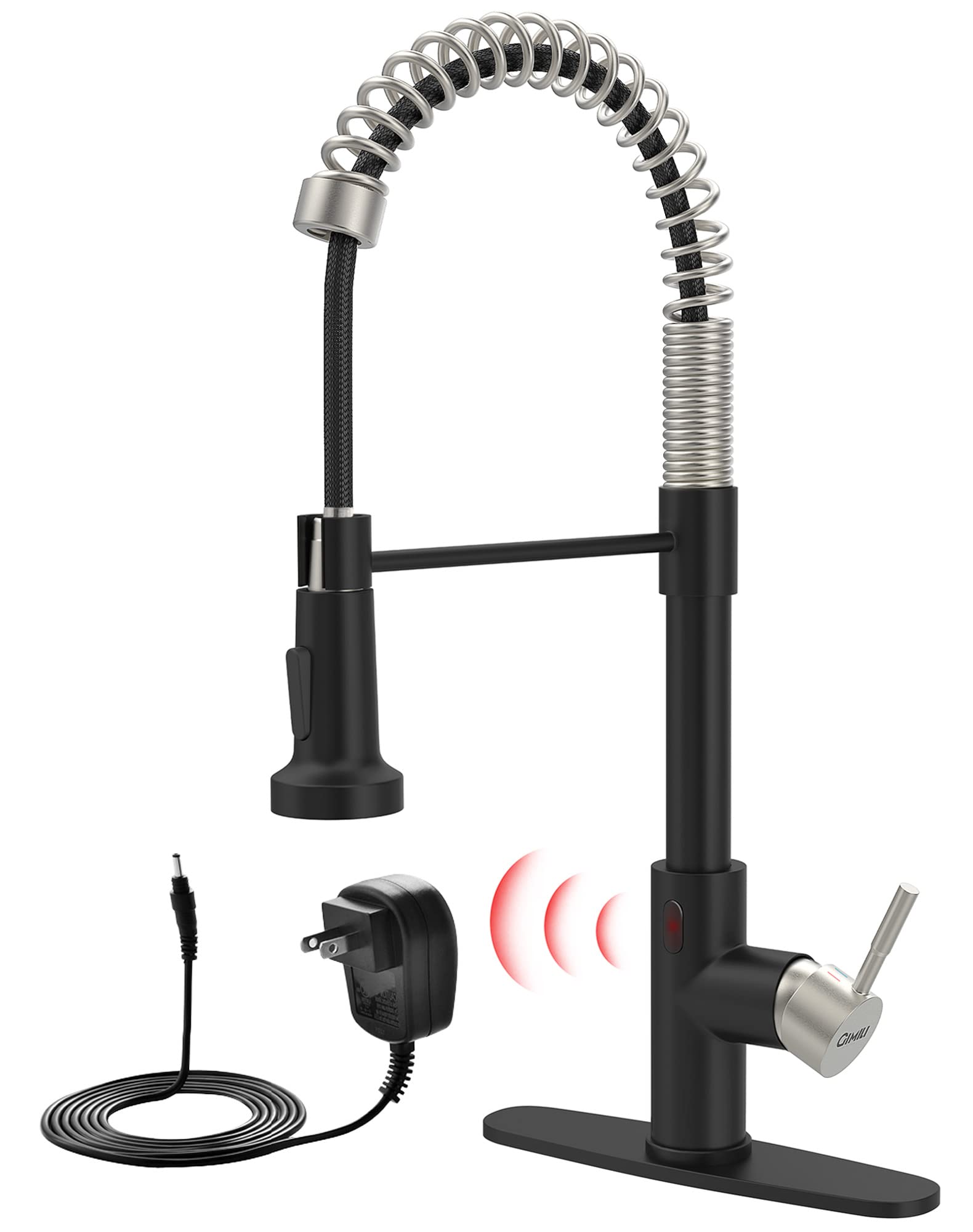 Gimili Touchless Kitchen Faucet With Ac Adapter, Smart Motion Sensor Activated Hands-Free Single Handle Faucet For Kitchen Sink