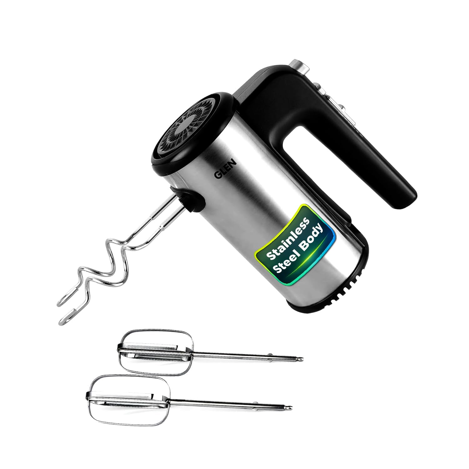 Glen Electric Hand Mixer With Detachable Beater & Dough Kneader Hook|For Quick Mixing, Whisking, Whipping Cream, Cake & Eggs|200