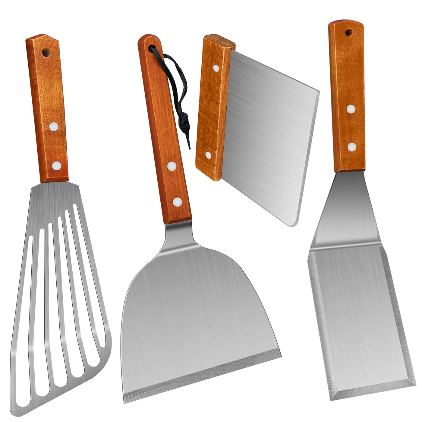 Klaqqed Spatula, Metal Spatulas Set, Stainless Steel Spatula, Fish Spatula Turner Cooking Bbq Grill Griddle Spatula, Metal Spatu