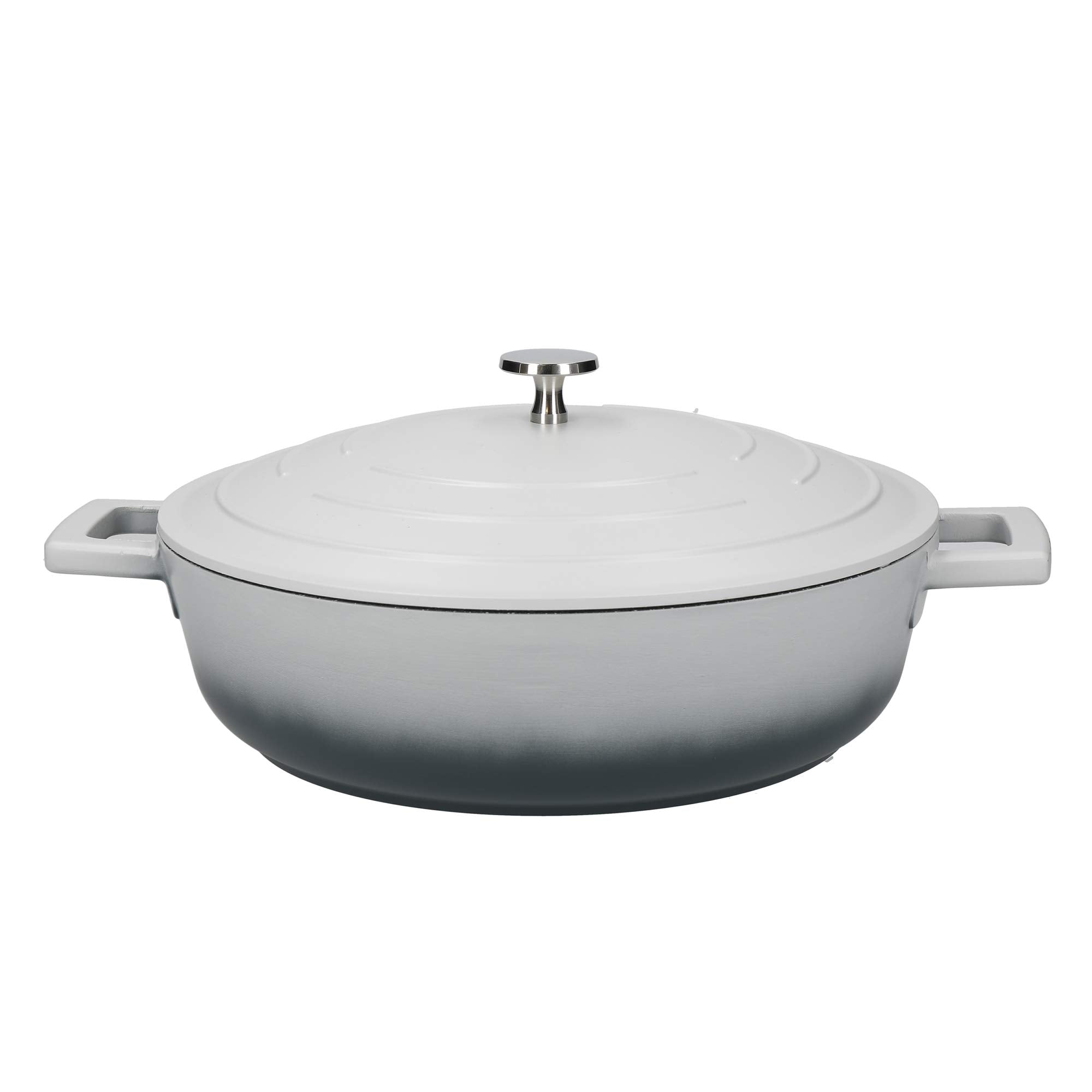 MasterClass NonStick Cast Aluminium Shallow Casserole Dish 28cm 2.5L Black