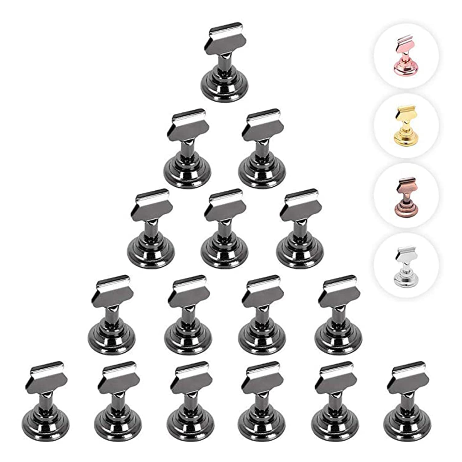 Urban Deco Wedding Table Numbers For Wedding Reception, Gold Table Number Holders For Weddings, Menu Holder Dual Sided Steel 1.7