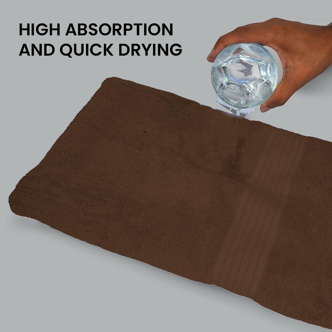 Textila 100% Cotton Bath Sheet Towels - Jumbo Size 35X70 Inches, Ultra Soft And Absorbent, (2 Pack - Brown) Luxury Oversized Tow