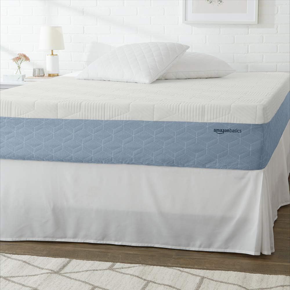 Amazon Basics Gel Memory Foam Mattress, Firm, Cooling, California King Mattress, Certipur-Us Certified Foam, 84 X 72 X 12 Inches