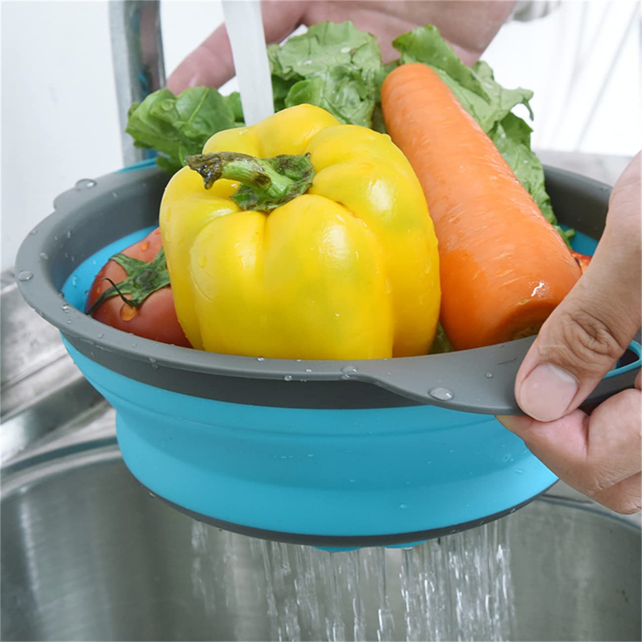 Cdybox New Version 11Pack Silicone Kitchen Strainer Collapsible Colander With Foldable Silicone Measuring Spoon Measuring Cup Ki