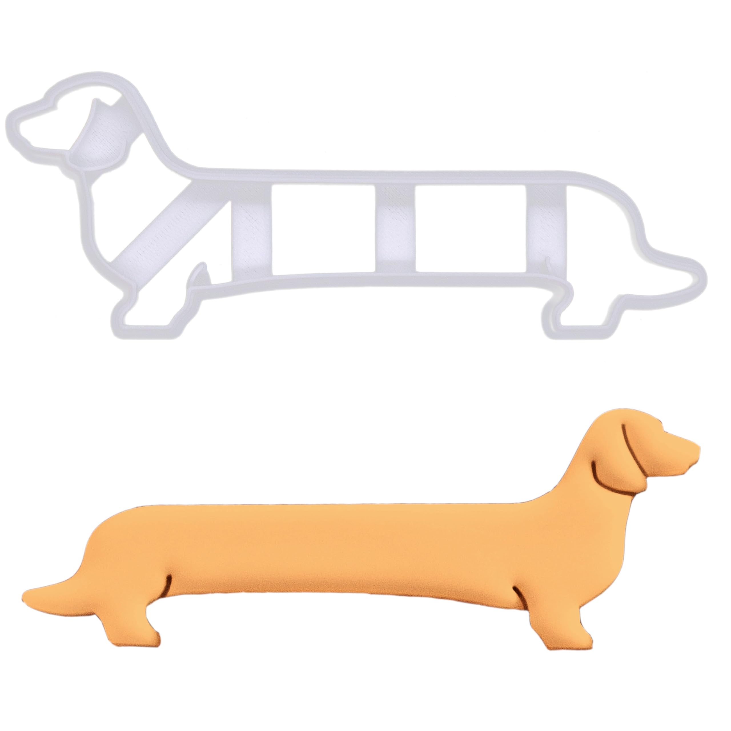 BAKERLOGY Xtra Long Dachshund Cookie Cutter - Bake Cute Dog treats - Detailed Biscuit Cutter Design for Baking and Crafts, ideal