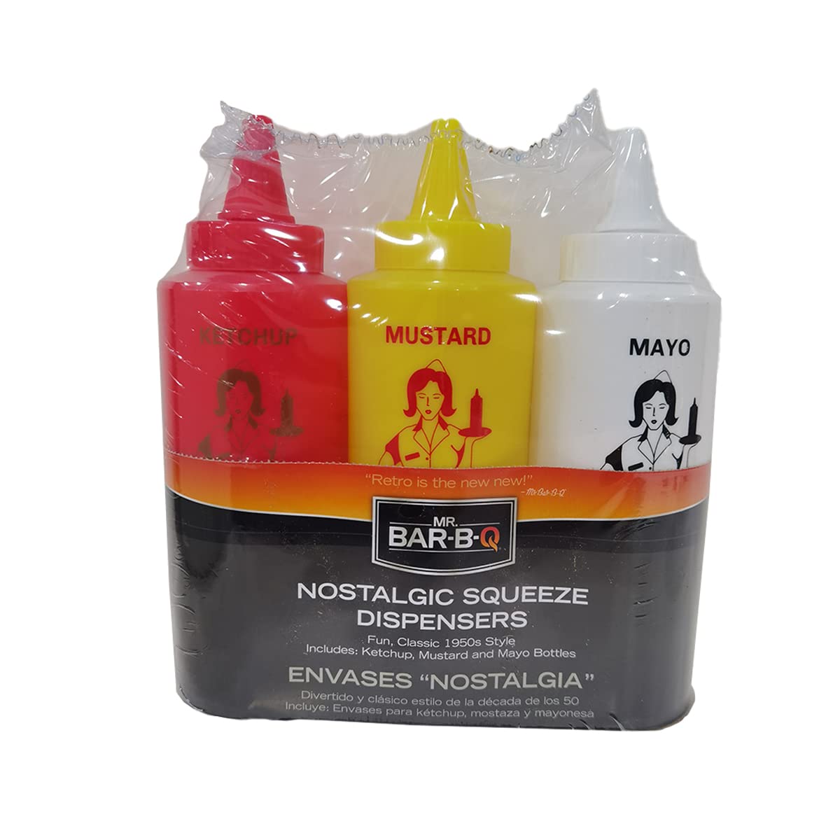 Mr. Bar-B-Q 40196Y Nostalgic Squeeze Dispensers