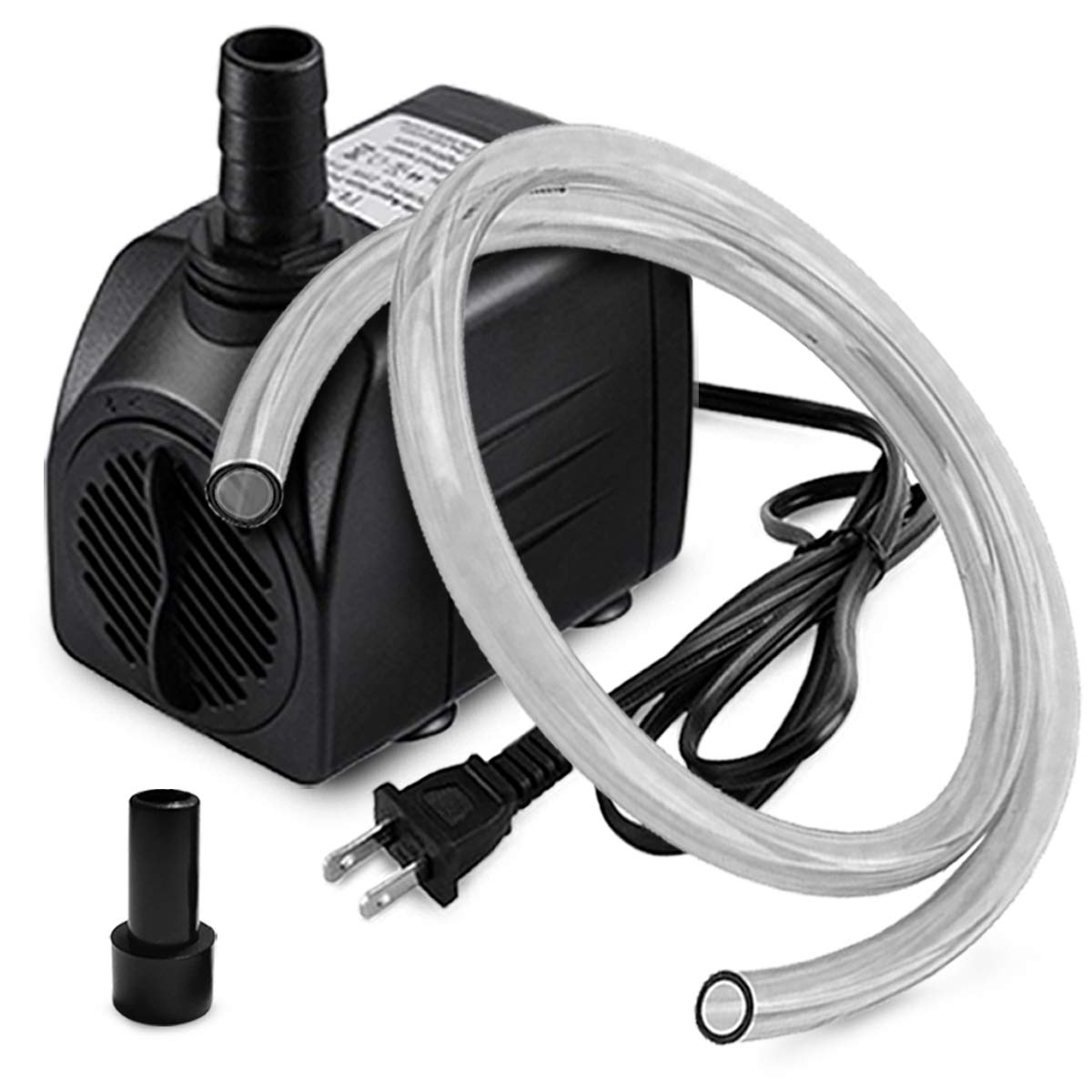 Pulaco 10W 160Gph Submersible Pump With 33 Ft Tubing For Aquariums, Fish Tank, Pond Fountain, Statuary, Hydroponics, Water Featu
