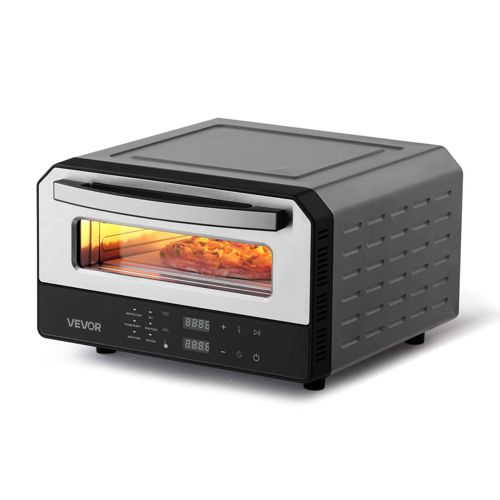 VEVOR Electric Pizza Oven, Smart Pizzas Maker Indoor with 5 Preset, 12-Inch Countertop Pizza Cooker w/Touch Srceen, 750? Max Tem