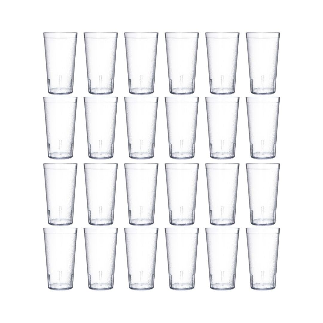Carlisle Foodservice Products Stackable Tumbler With Pebbled Exterior For Kitchen, Restaurants, And Fast Food, Plastic, 16 Ounce