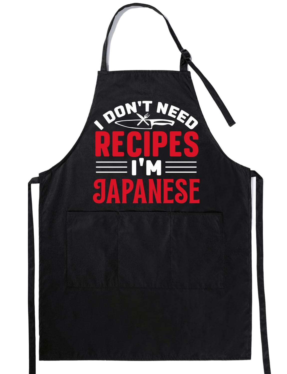 Innobeta Japanese Gifts For Women & Men, Funny Japanese Apron With Pockets And Adjustable Neck Strap