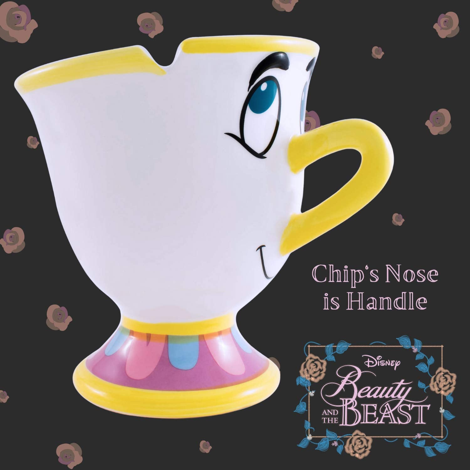 Disney Beauty and The Beast Chip 18oz Sculpted Ceramic Mug