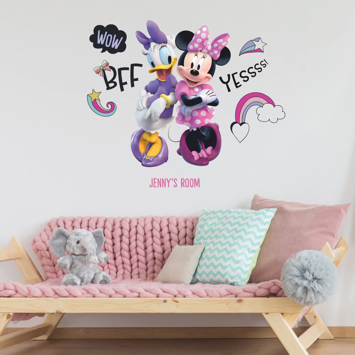 Roommates Disney Minnie Mouse Giant Peel And Stick Wall Decals With Alphabet By Roommates, Rmk5156Gm