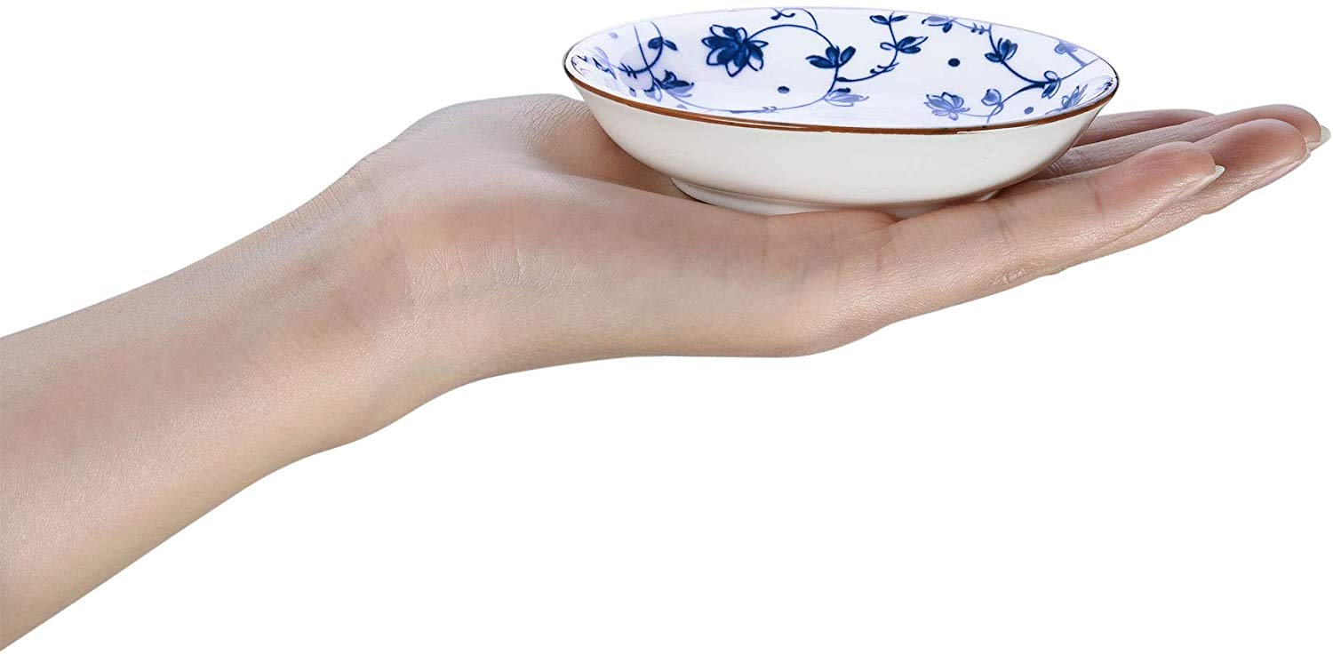 Beautyflier Set Of 4 Ceramic Sauce Dish Soy Sauce Dipping Bowls Appetizer Plates Side Dishes Serving Dish Japanese Style Dinnerw
