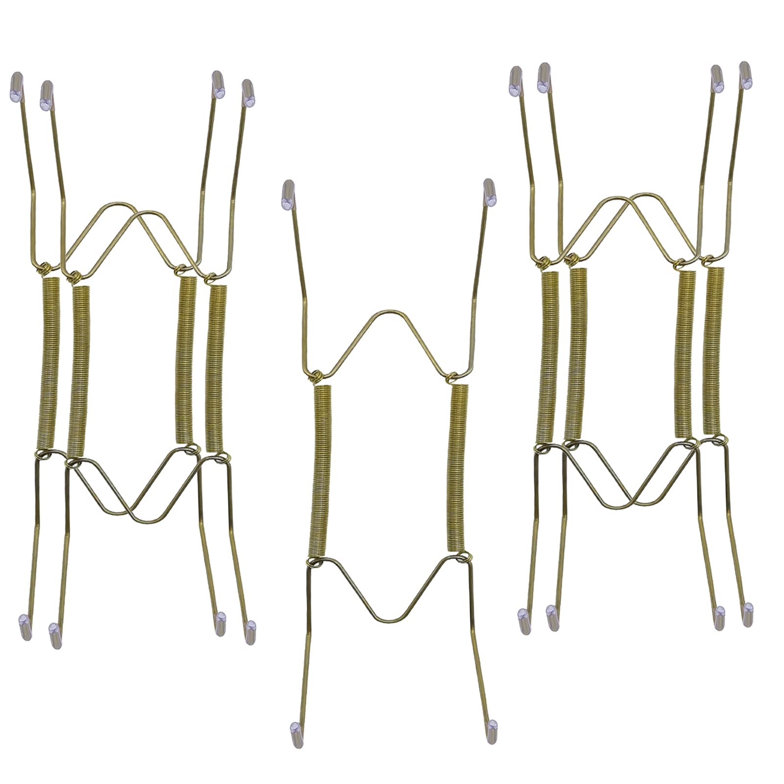 Xinlinke Lot5 8-Inch Medium Invisible Plate Wire Hanger Wall Holders With Protective Rubber Cover For 7.5'' To 9.5'' Decorative